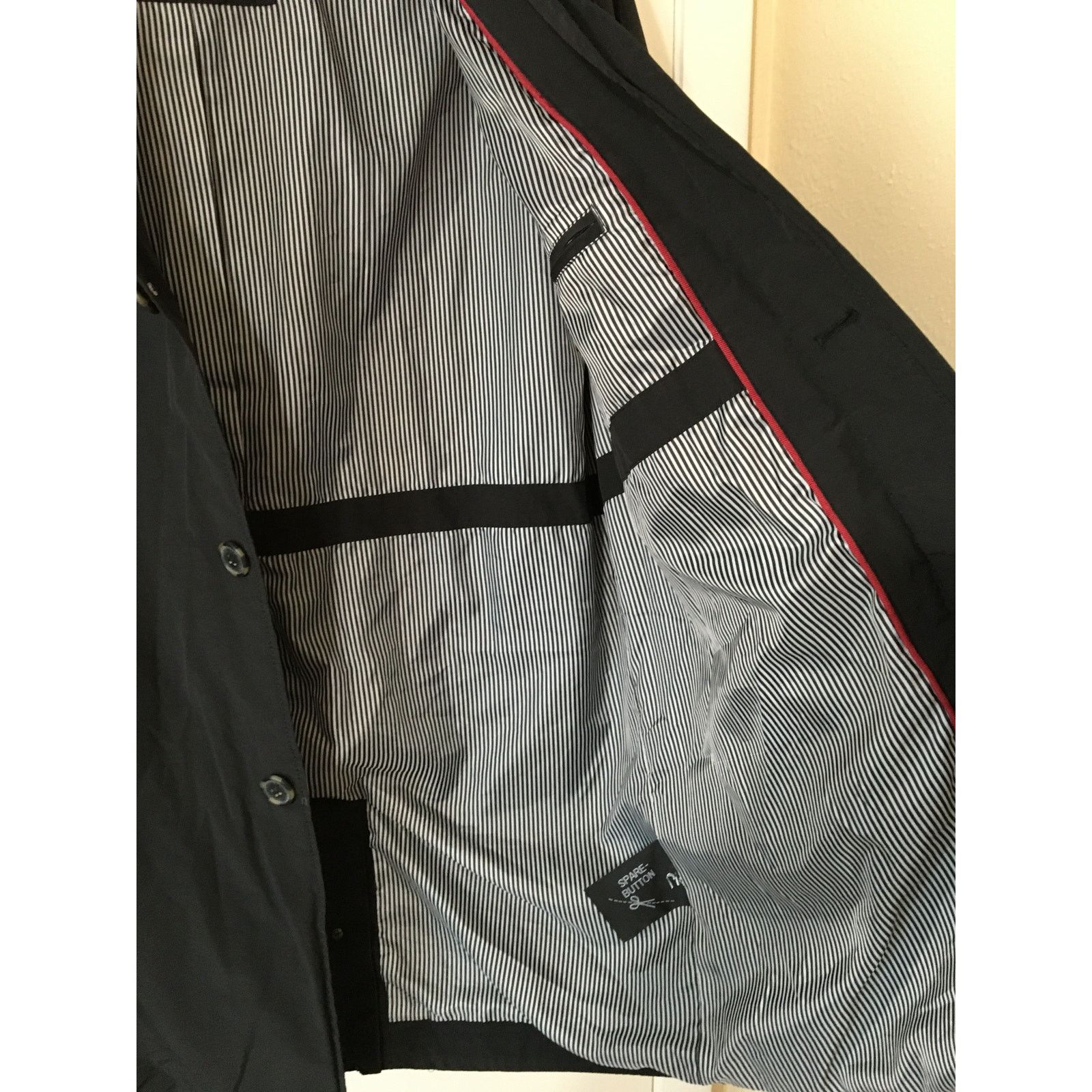 Other Allan Clark 50 Lightweight Hidden Button Up Black Jacket Size US M / EU 48-50 / 2 - 3 Thumbnail
