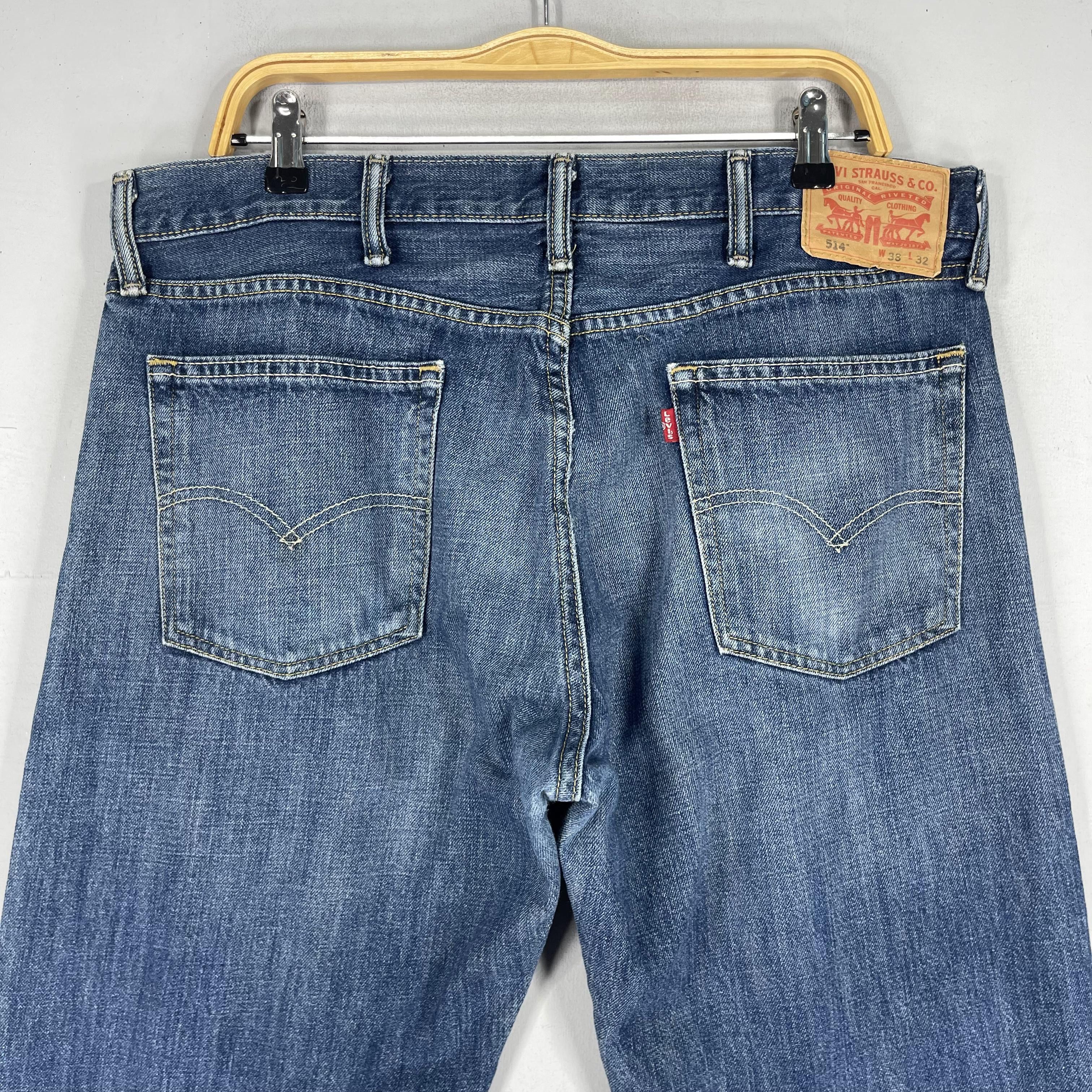 Levi's × Vintage Size 38 Vintage Levis 514 Distressed Slim Straight Jeans Size US 38 / EU 54 - 9 Thumbnail