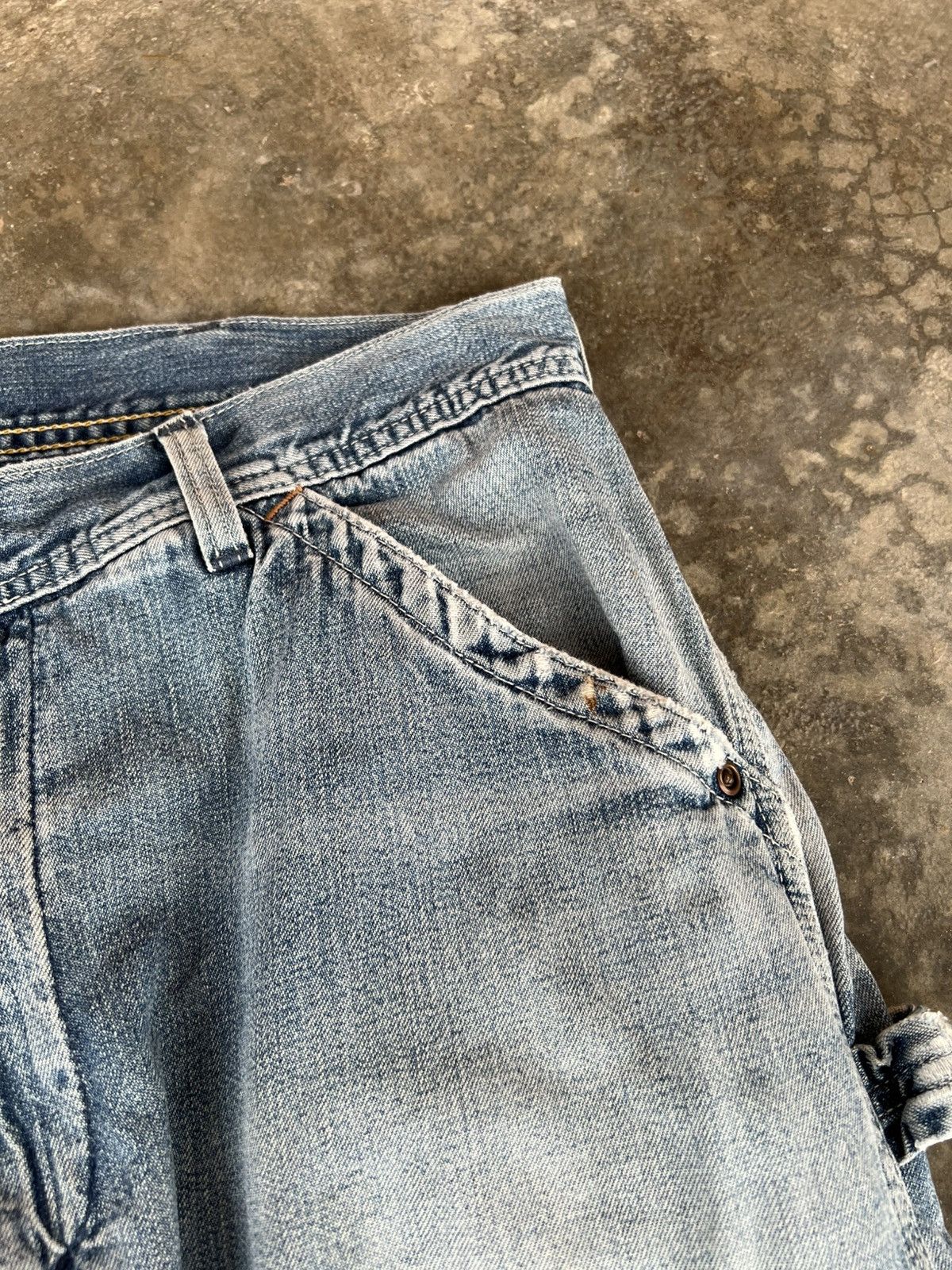 Edwin × If Six Was Nine × Japanese Brand 💥Baggy💥Vintage Edwin 101 Union Made Carpenter Distress Jeans Size US 33 - 8 Thumbnail