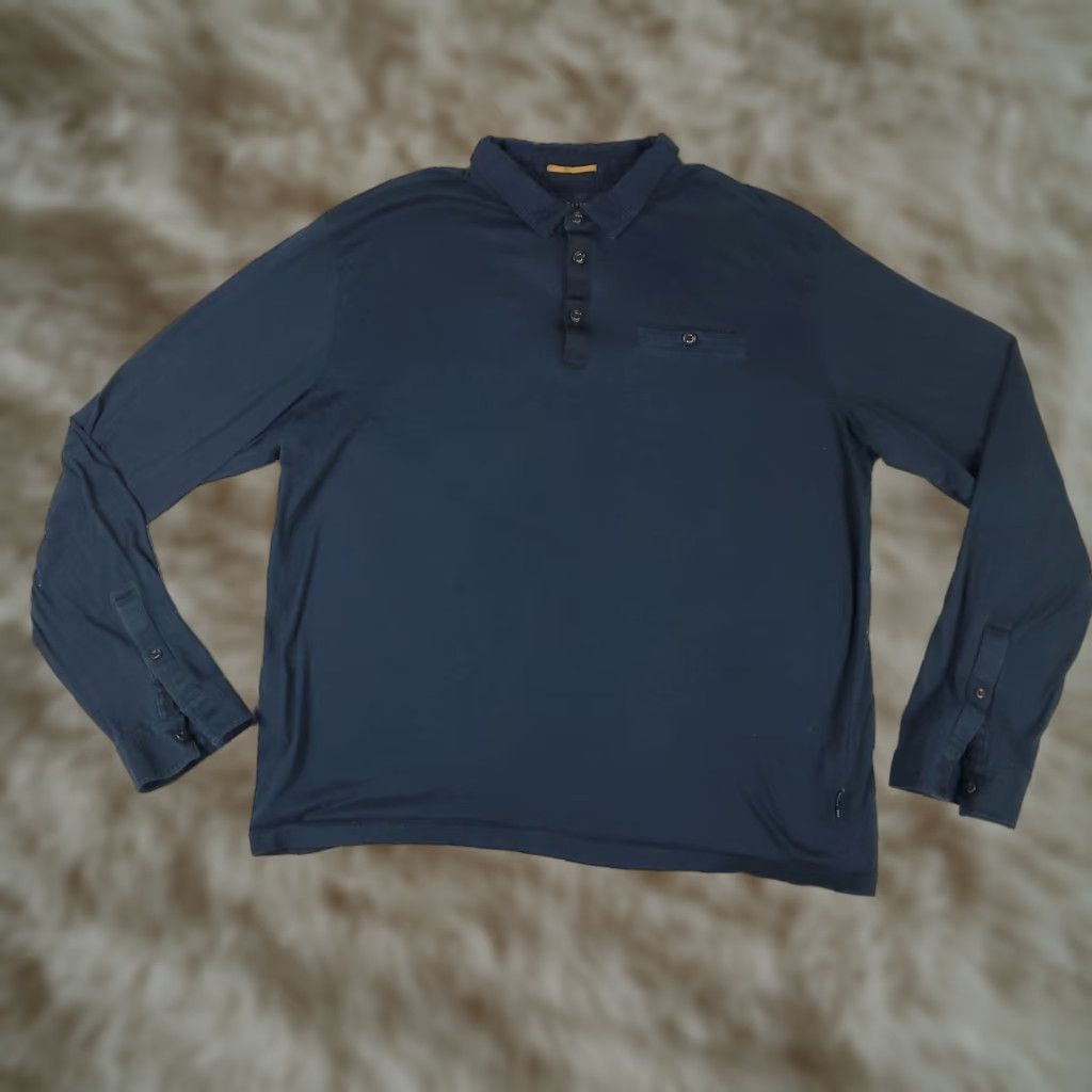 Ted Baker Ted Baker London Polo Shirt Mens Size 5 Blue Polo Casual Long Sleeve Shirts Mens Blue Ted Baker London Polo Shirt 5 Size US S / EU 44-46 / 1 - 1 Thumbnail