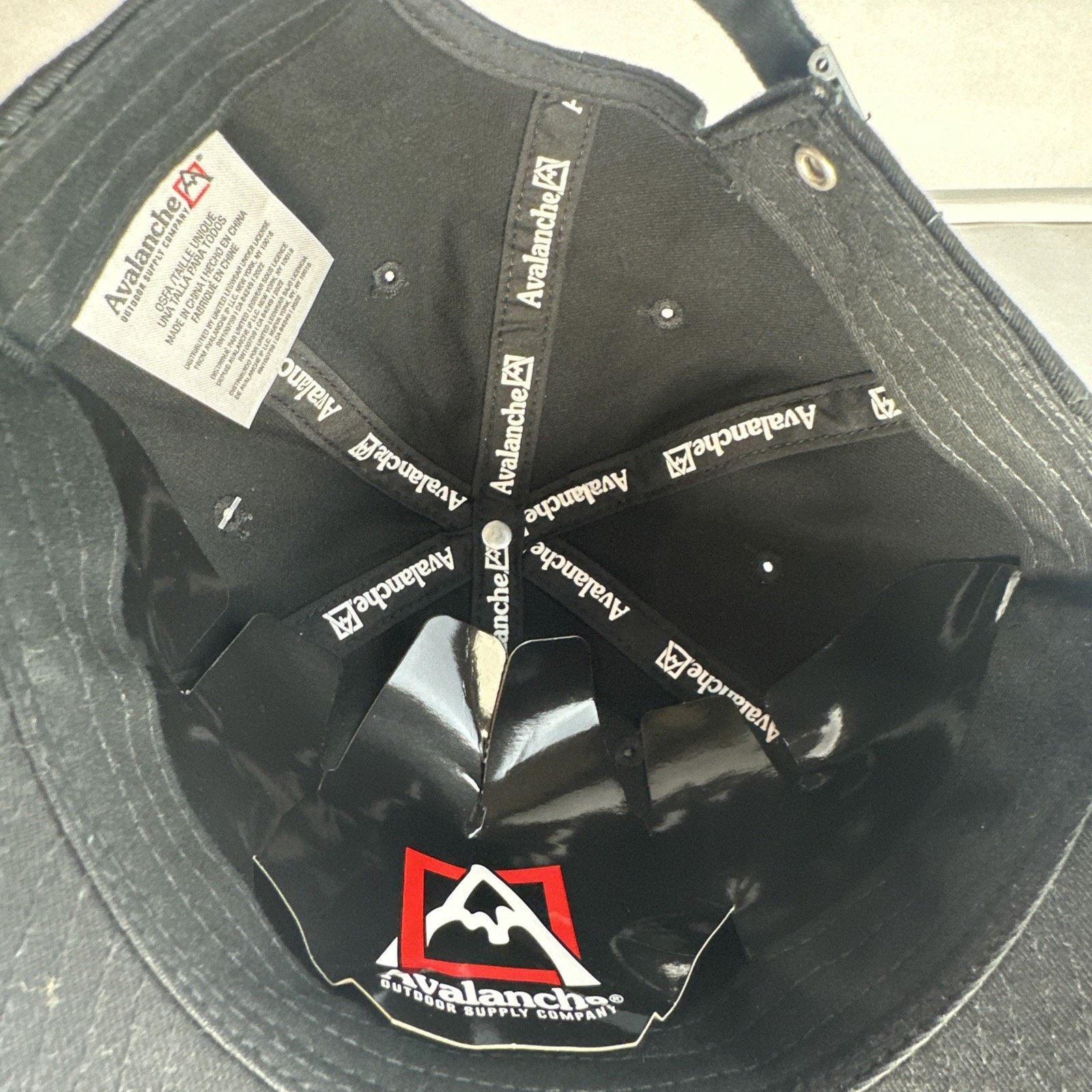Avalanche Avalanche Outdoor Supply Co Adjustable hat black cneter Size ONE SIZE - 6 Thumbnail