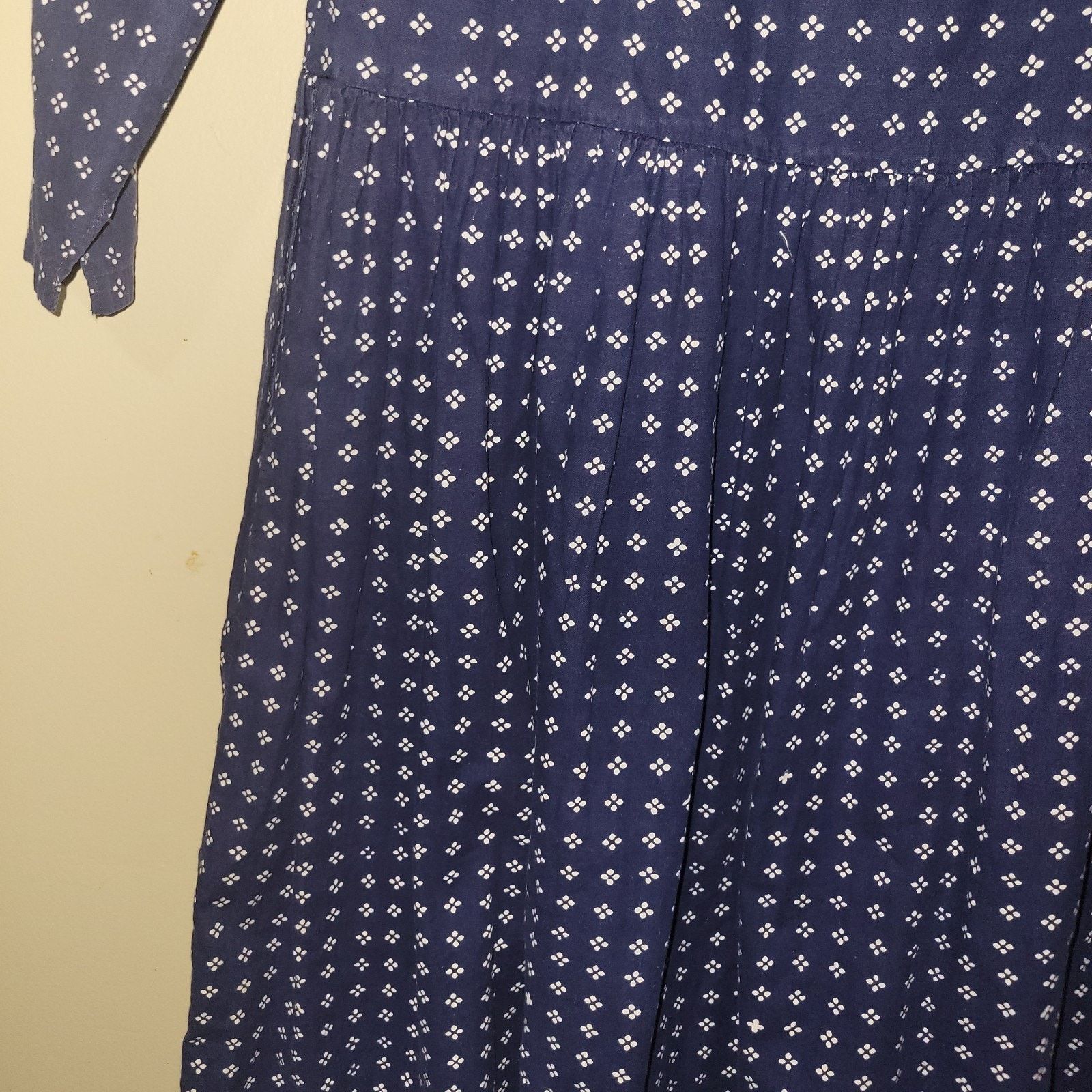 & Other Stories Vtg Passports Pier One Blue 100% Cotton Maxi Dress Medium Size M / US 6-8 / IT 42-44 - 10 Thumbnail