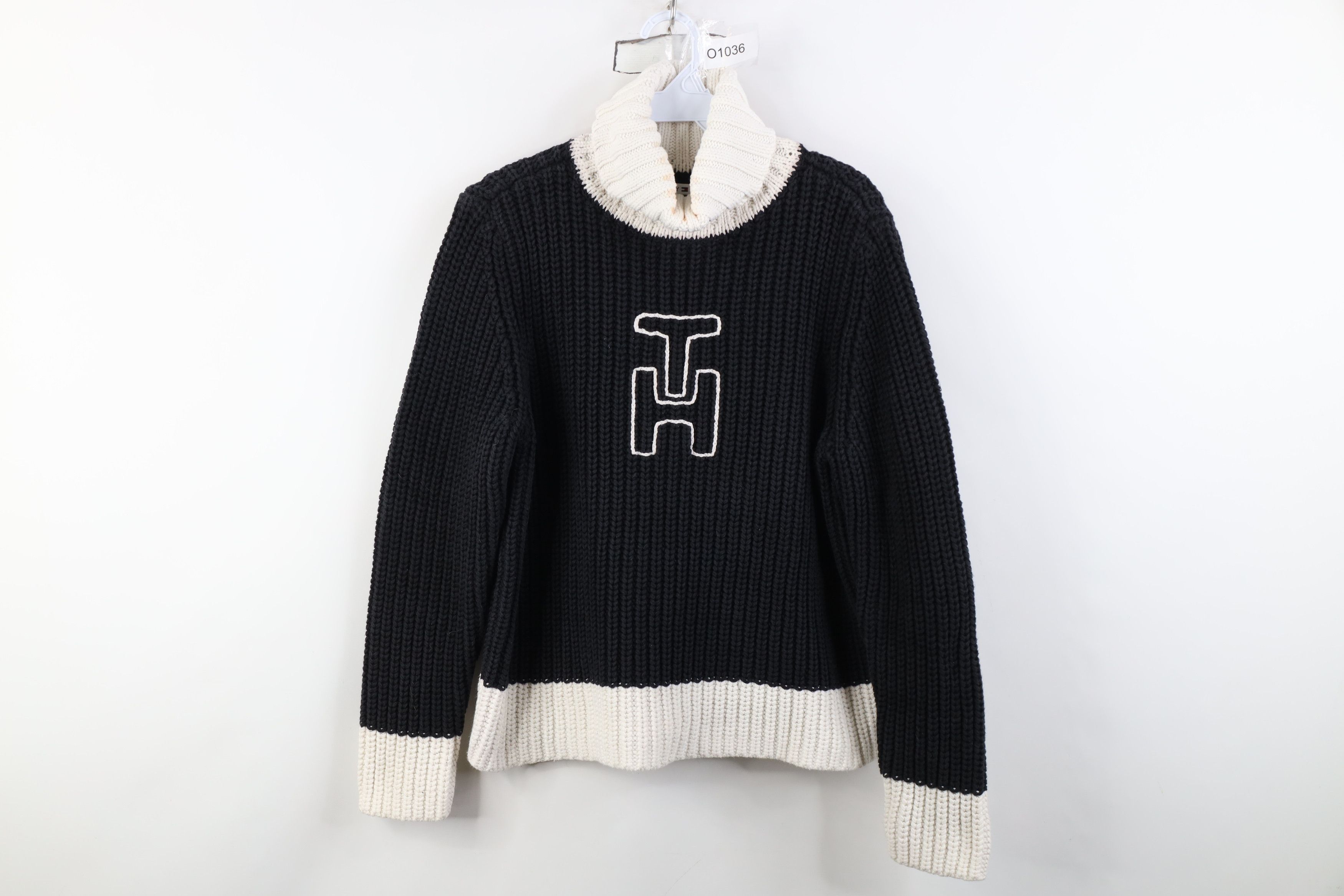 Tommy Hilfiger Vintage 90s Tommy Hilfiger Ribbed Knit Turtleneck Sweater Size L / US 10 / IT 46 - 1 Thumbnail