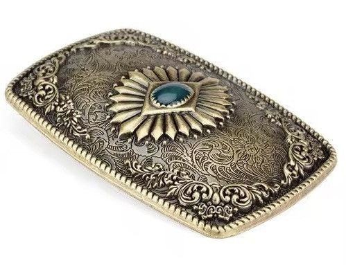 Japanese Brand Retro Printed Gems alloy belt buckle Size ONE SIZE - 2 Thumbnail