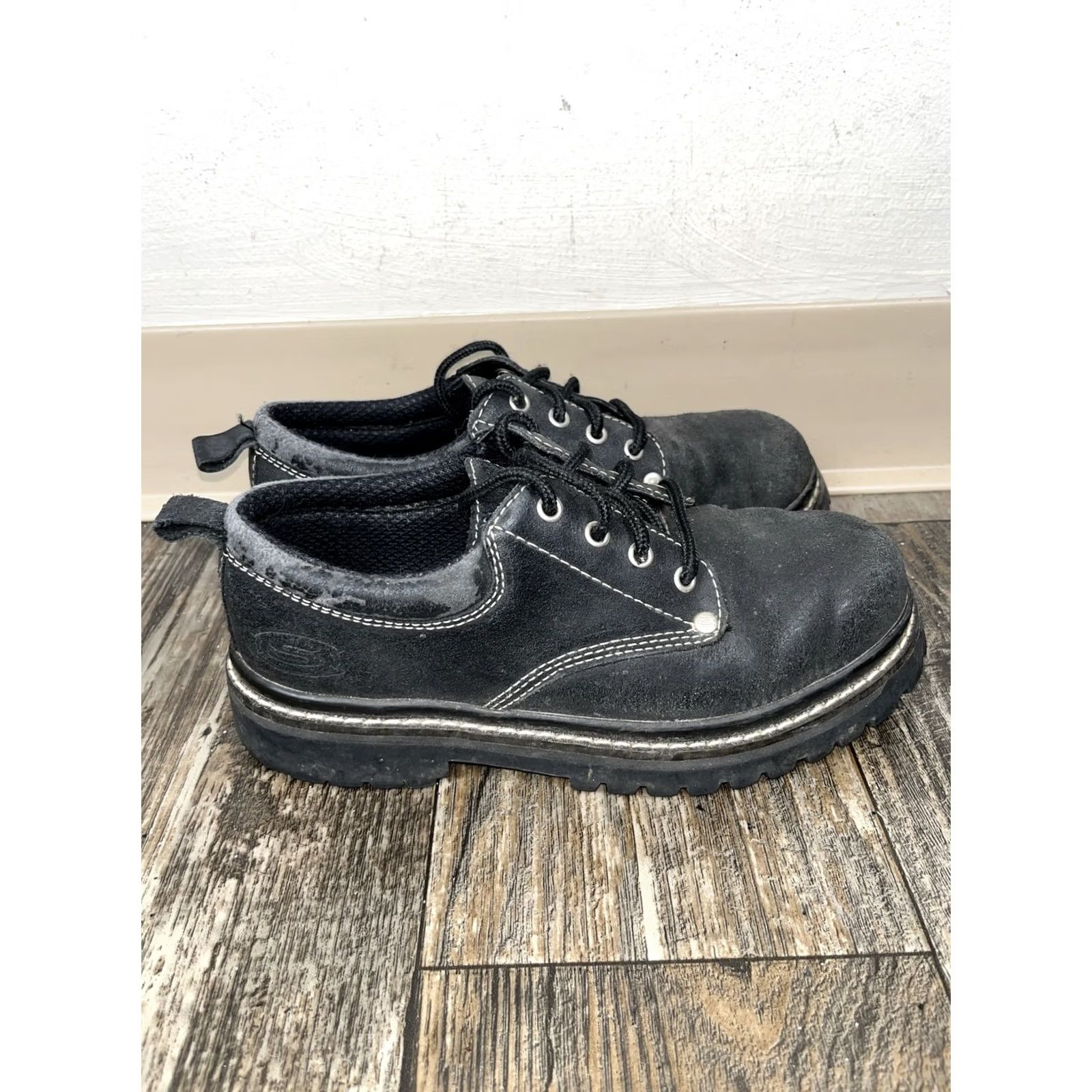 SKECHERS VINTAGE Skechers Jammers Women’s Shoes Sneaker Black Leather 90s Platform Chunky Female 7 Size US 7 / IT 37 - 2 Thumbnail