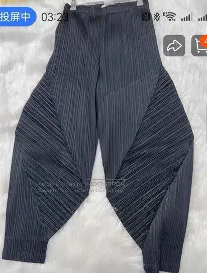 Issey Miyake Issey Miyake size:3 Black Twist Pants Size 31" - 1 Thumbnail