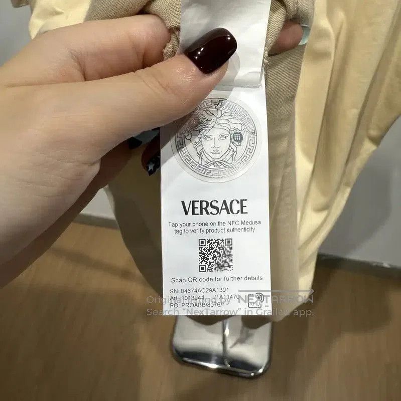 Versace Versace Beige Cotton Blend T-Shirt for Men . Size US XXL / EU 58 / 5 - 4 Thumbnail