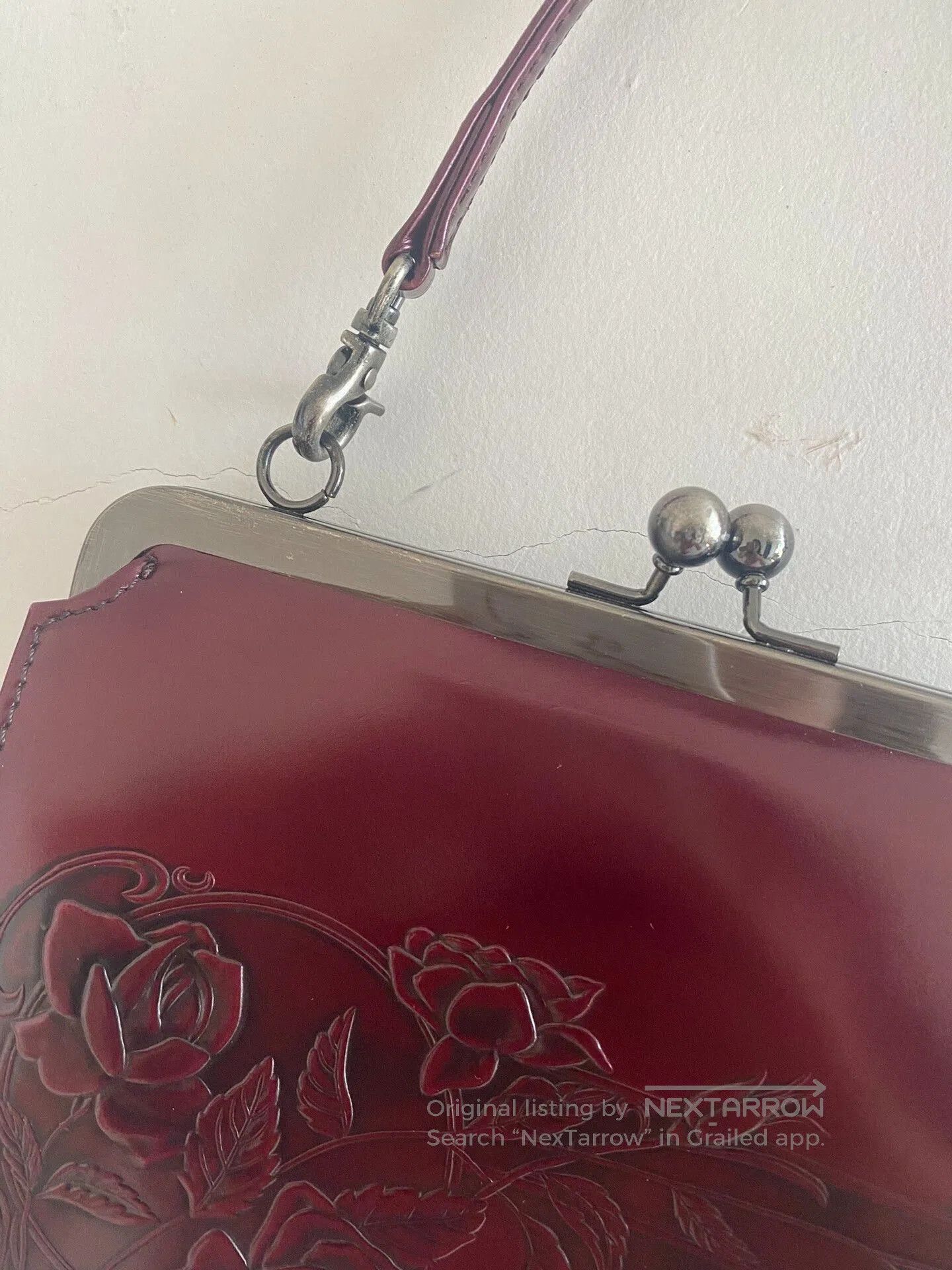 Vivienne Westwood jean paul gaultier burgundy flower handbag. Size ONE SIZE - 9 Thumbnail