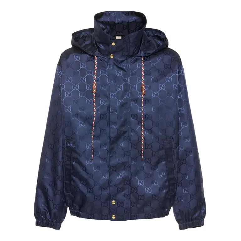 Gucci o1s1wg110125 GG Canvas Nylon Jacket in Blue Size US XL / EU 56 / 4 - 1 Thumbnail