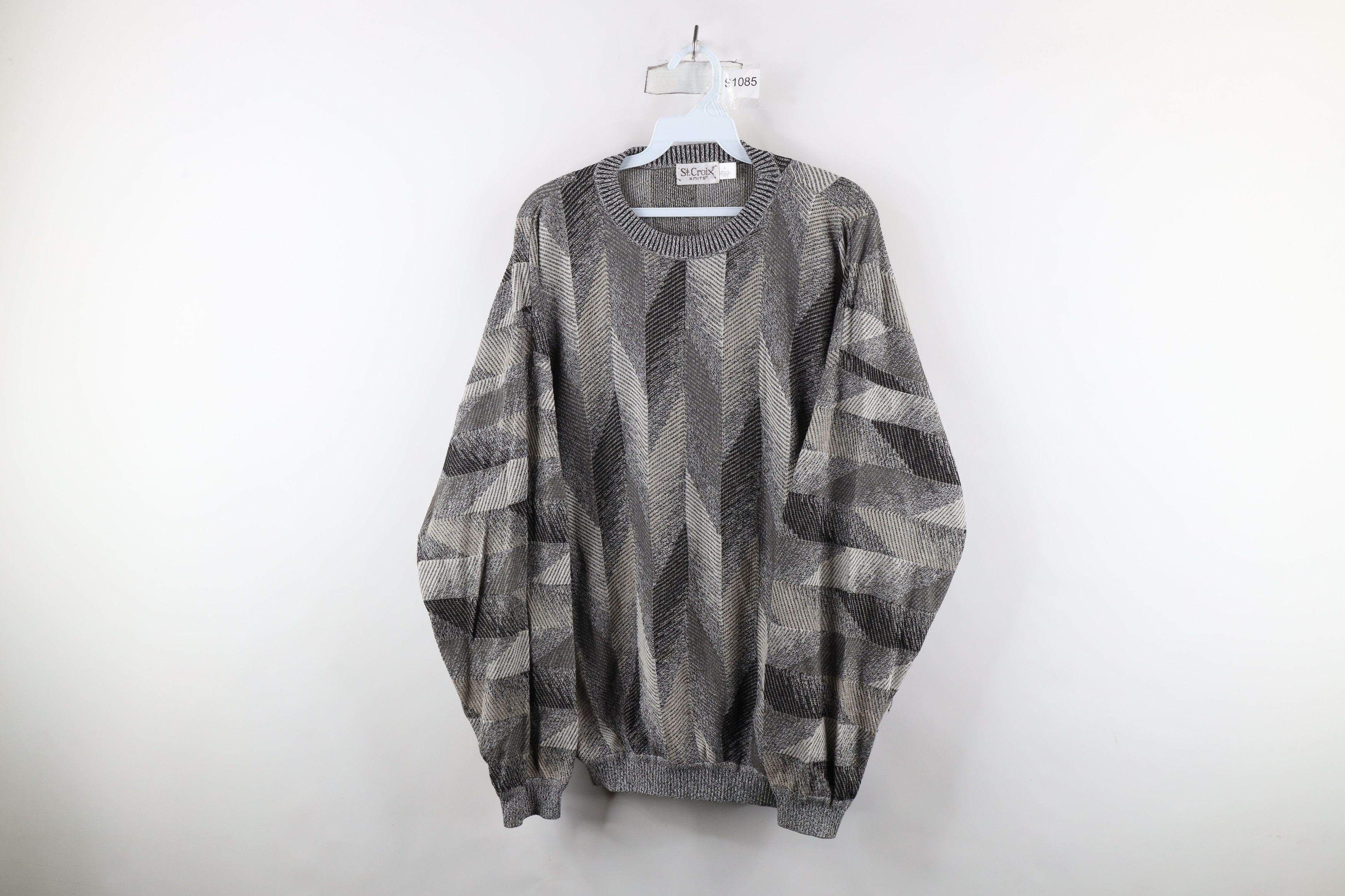 St. Croix × Vintage Vintage 90s St Croix Knits Geometric Knit Cosby Sweater USA Size US L / EU 52-54 / 3 - 1 Thumbnail