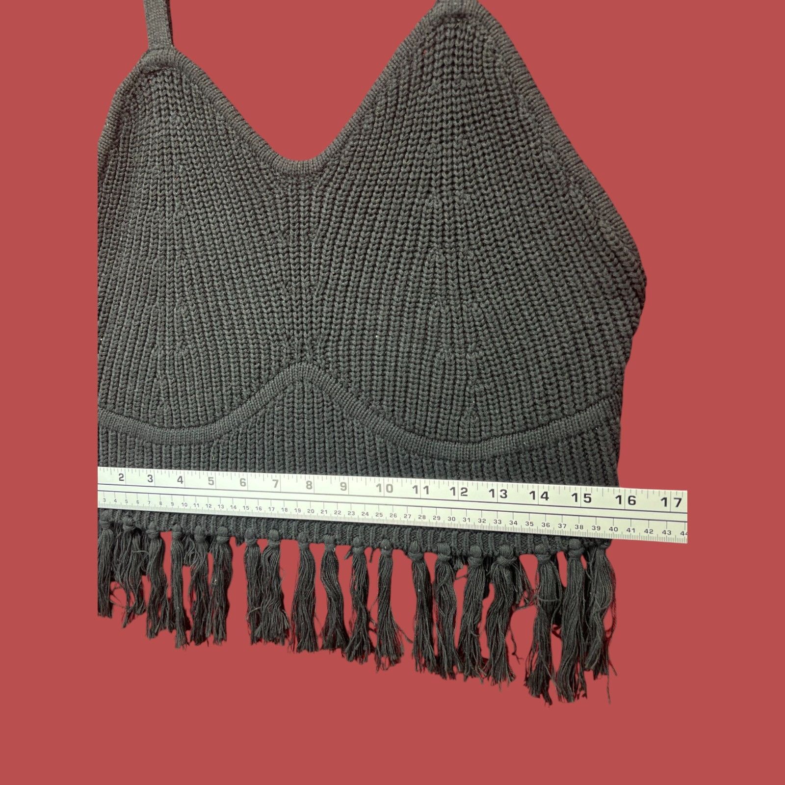 Other Wild Fable - Women's Knitted Tank Top Camisole - Black - XXL Size XXL / US 16-18 / IT 52-54 - 6 Thumbnail
