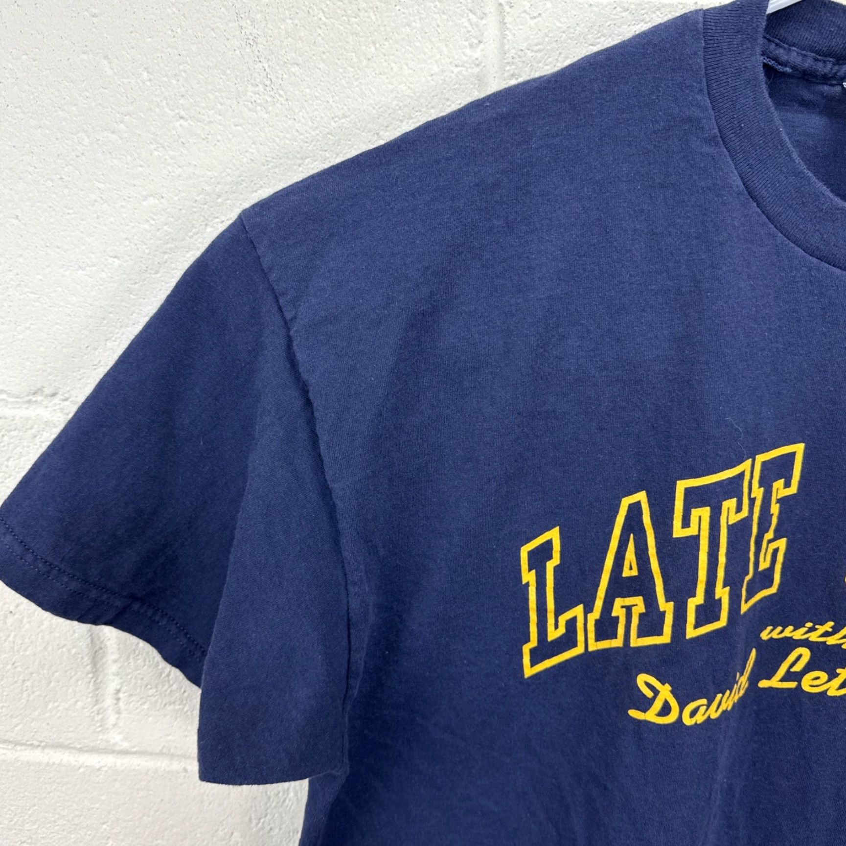 Lee VINTAGE Lee Sport T-Shirt XL Navy Blue David Letterman Late Show Pop Culture Men Shirt Size US XL / EU 56 / 4 - 6 Thumbnail