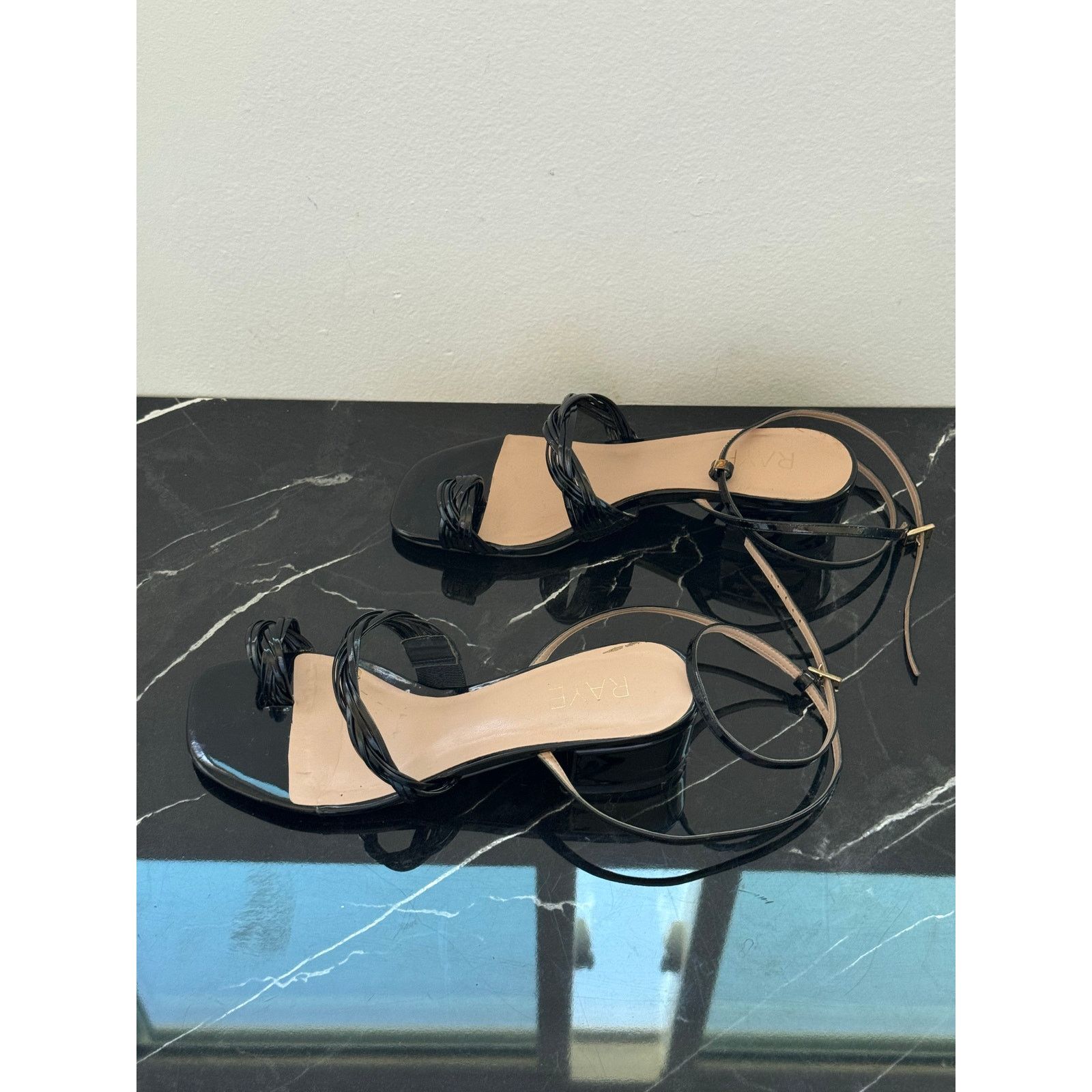 & Other Stories Raye Black Strappy Sandals Size US 7.5 / IT 37.5 - 2 Thumbnail