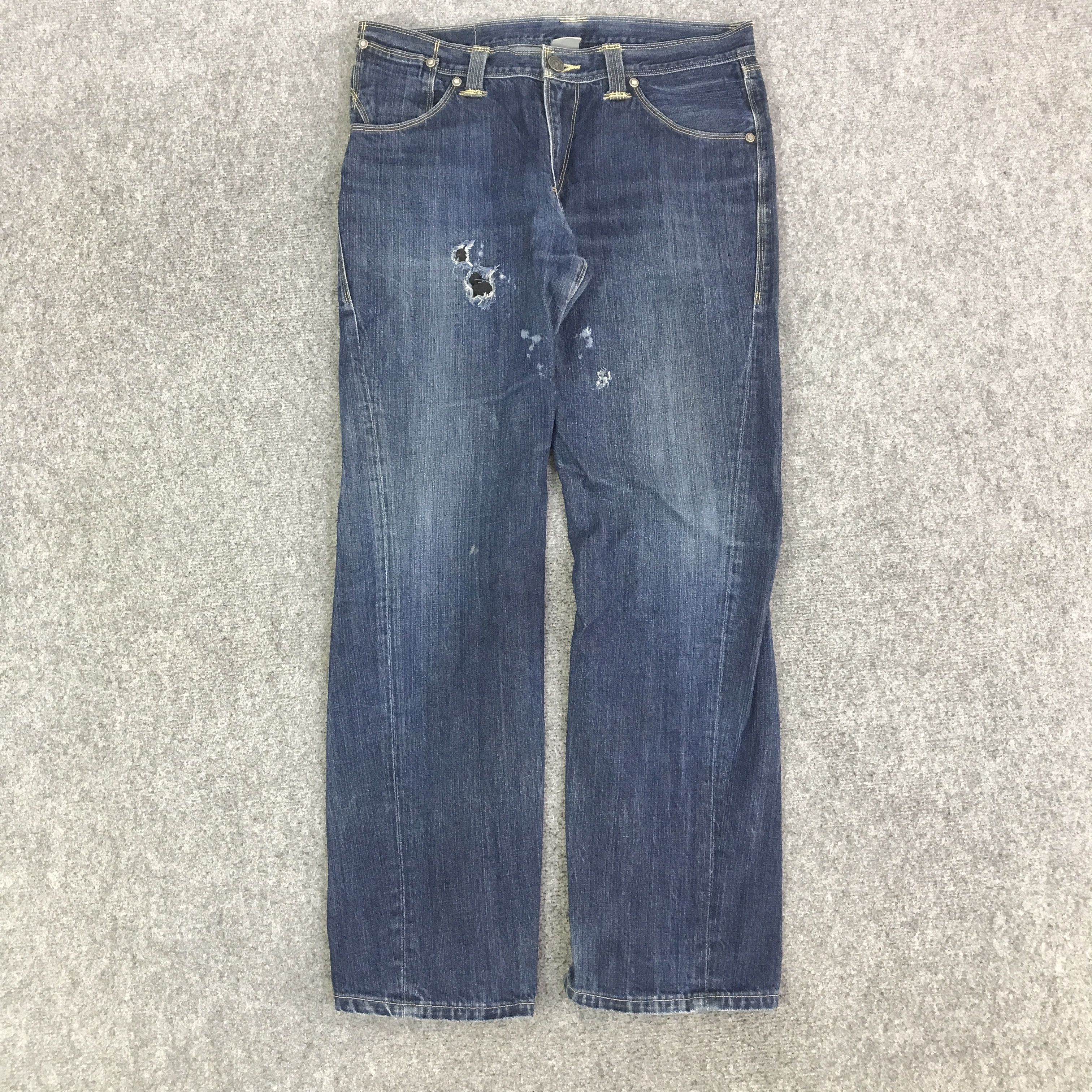 Levi's Vintage Clothing DENIM LEVIS DISTRESSED PANTS JEANS k118b9 Size US 33 - 1 Thumbnail