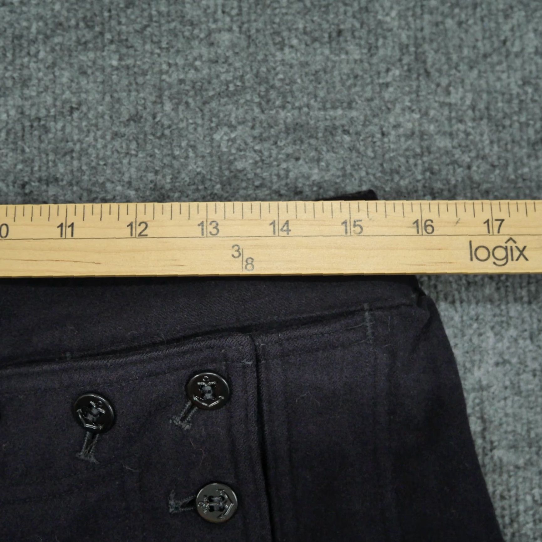 Vintage VINTAGE US Navy Pants Mens 31x30 Blue Wool Chino 36XL Regular Inseam 30 in Front Flat Front Casual Pockets Wool Navy United States Men XS? Size US 31 - 5 Thumbnail