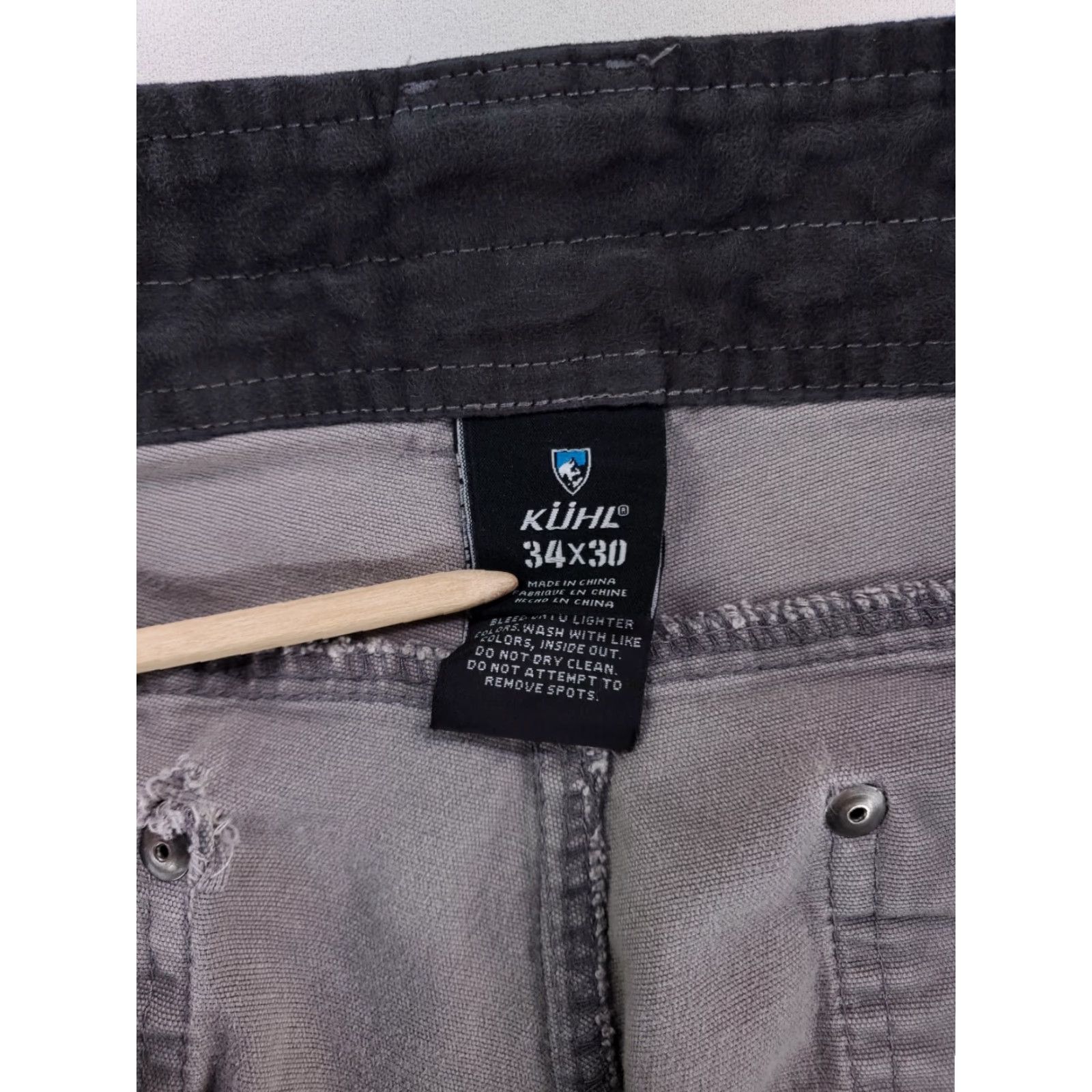Vintage VINTAGE Kuhl Kanvus Jean Pants Gray Mens 34 x 30 Straight Inseam 29" 34 Size US 34 / EU 50 - 4 Thumbnail