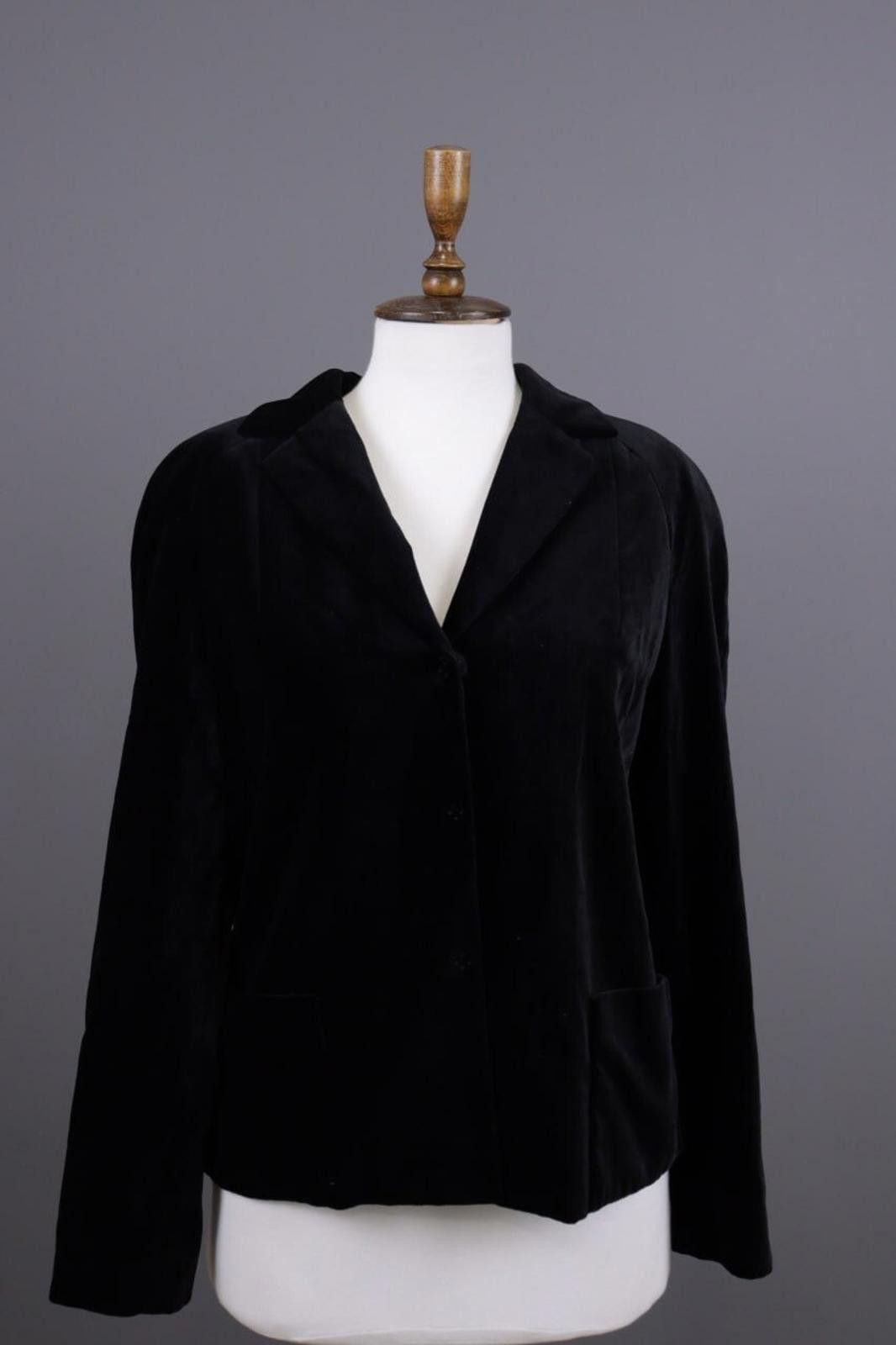 Christian Dior Monsieur Mondi Black 3 Button Silk Velvet Blazer Jacket Size 40 Size M / US 6-8 / IT 42-44 - 1 Thumbnail