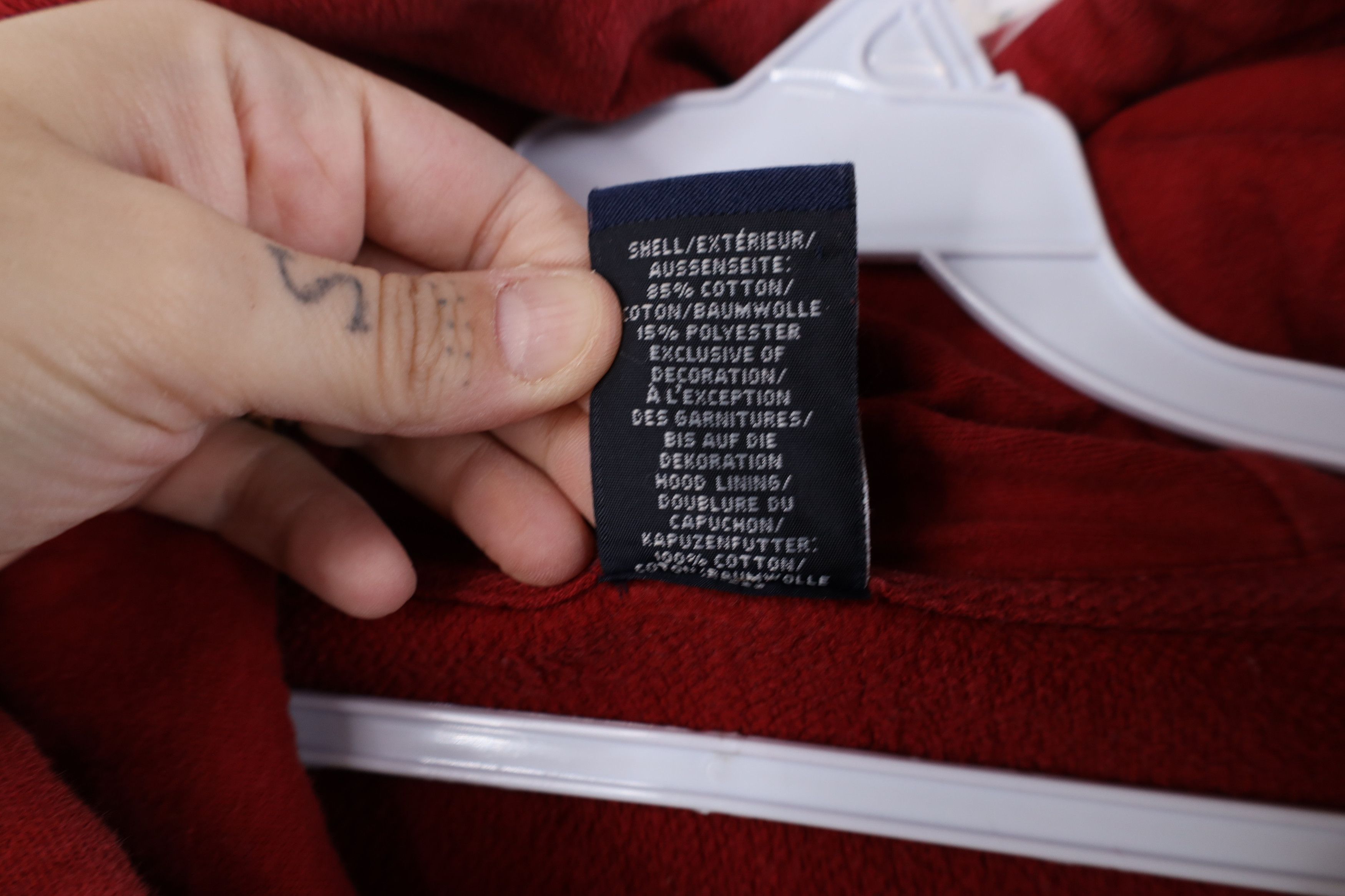 Gap Vintage Y2K Gap Spell Out Heavyweight Hoodie Sweatshirt Red Size US M / EU 48-50 / 2 - 11 Thumbnail