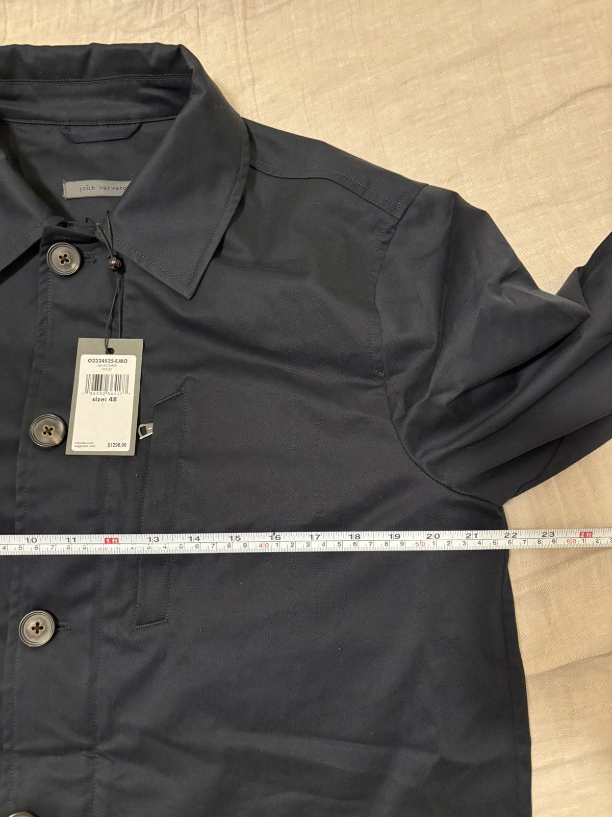 John Varvatos $1298 NWT John Varvatos Garvin Coat 48 Navy Blue Trench M Size US M / EU 48-50 / 2 - 15 Thumbnail