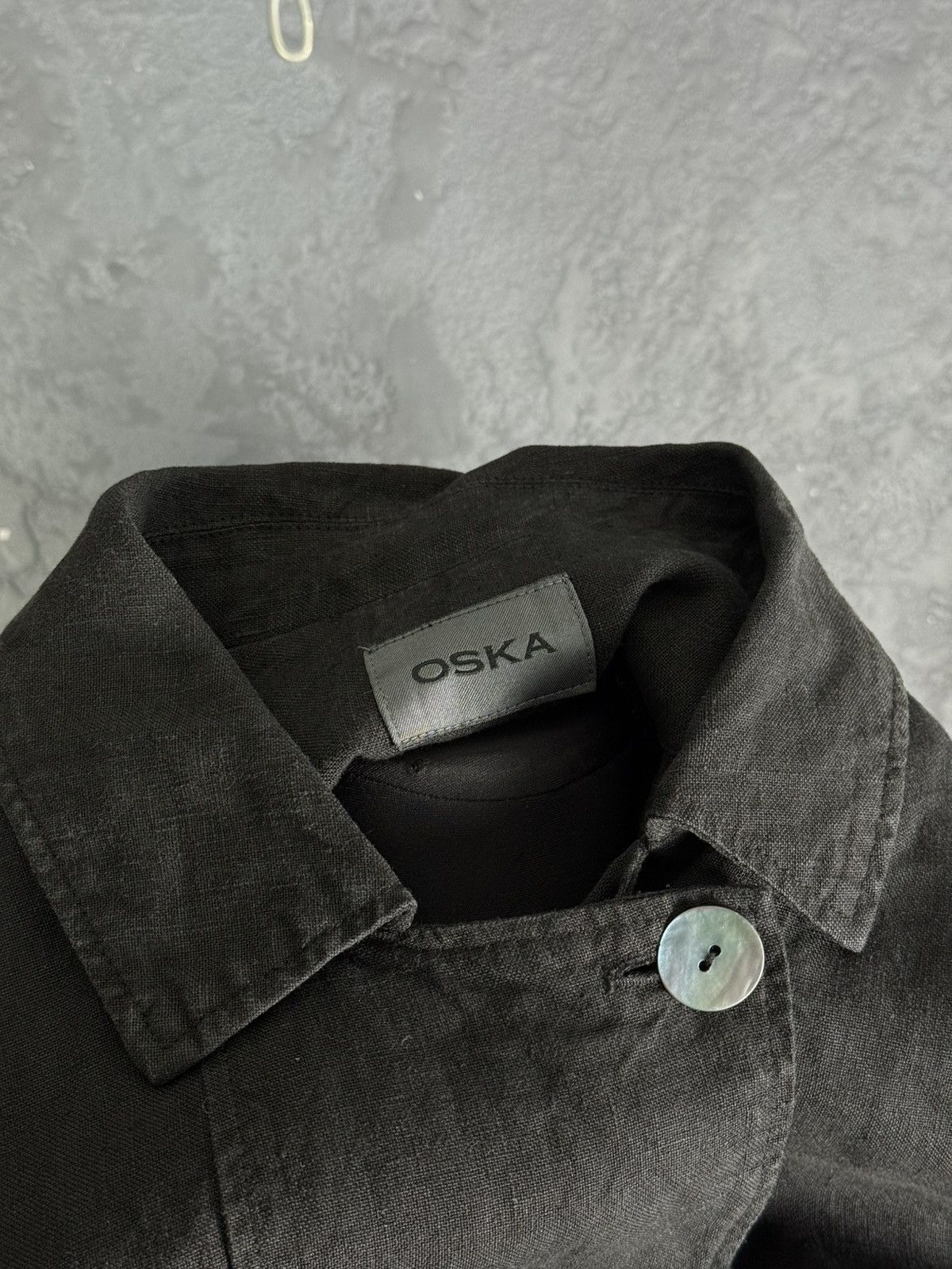 OSKA OSKA Black Light Linen Twill Button Front Jacket Sz1 Regular Size S / US 4 / IT 40 - 12 Thumbnail