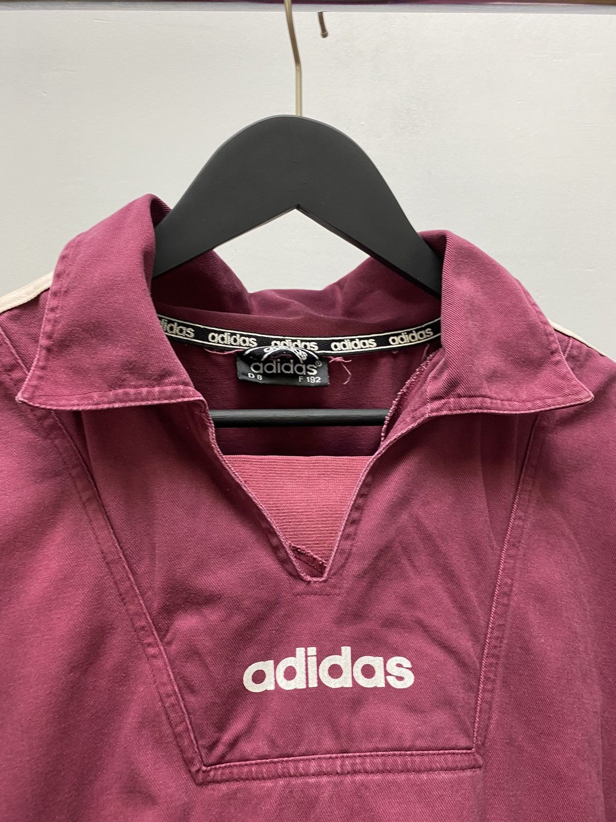 Adidas × Vintage Vintage Adidas Jacket Baggy Big Logo Cotton Y2K 80s Size US L / EU 52-54 / 3 - 6 Thumbnail