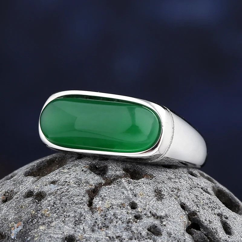 Vintage Green Zircon Stone Ring Size ONE SIZE - 2 Thumbnail