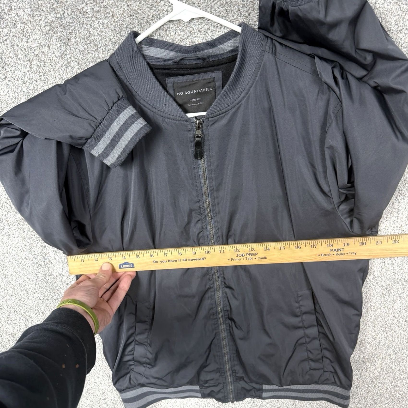 Vintage No boundaries Jacket M Urban Techwear Streetwear Lightweight Flight Varsity Bomber Coat Men Gray Retro Modern casual Size US M / EU 48-50 / 2 - 6 Thumbnail