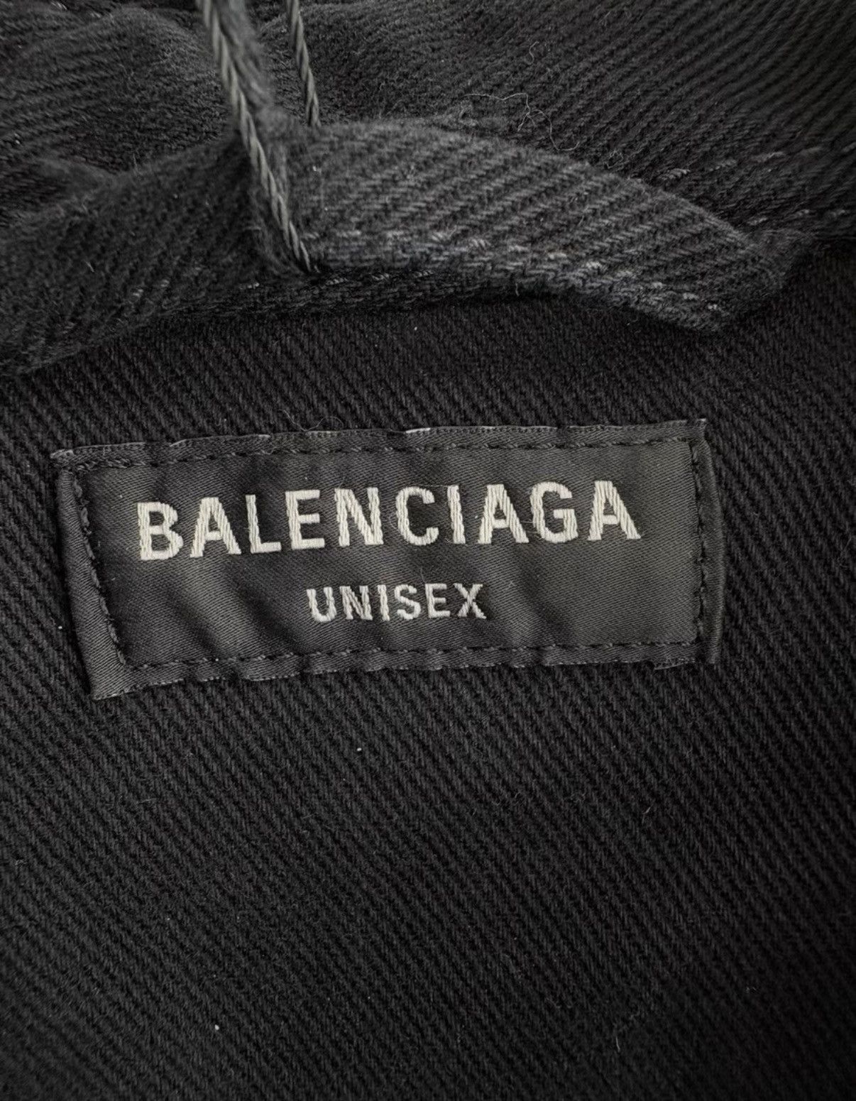 Balenciaga Brand New BALENCIAGA Black Distressed Cotton Jacket K1 Size US XS / EU 42 / 0 - 4 Thumbnail