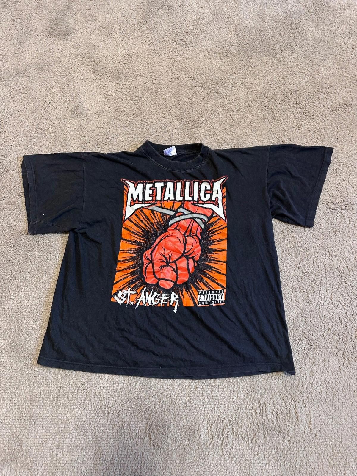 Vintage Metallica St - Anger 2003 Tour Black Band T-shirt XL