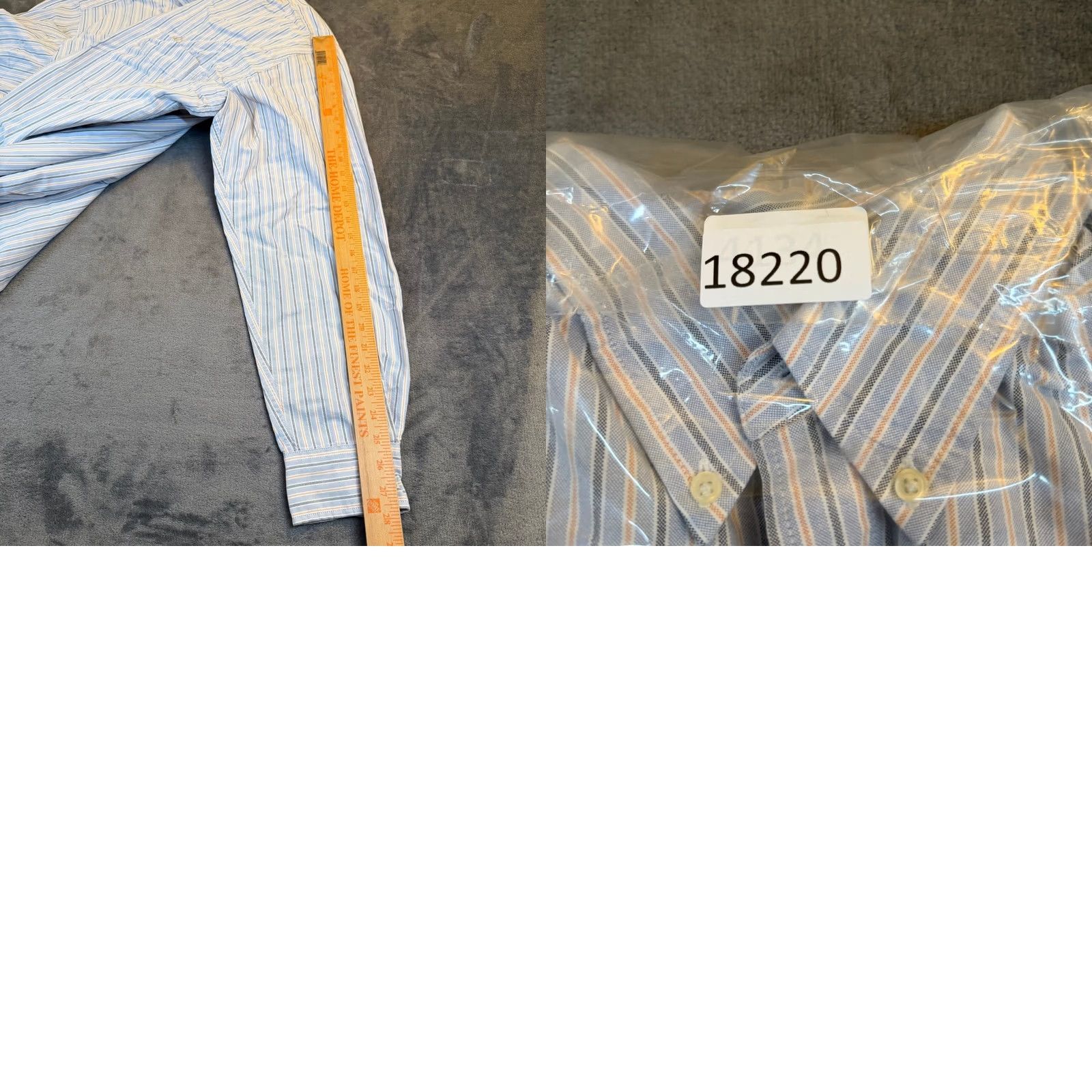 Eddie Bauer Eddie Bauer Mens XL Tall Relaxed Fit Striped Button-Down Shirt Blue Cotton Shirt Size US XL / EU 56 / 4 - 8 Thumbnail