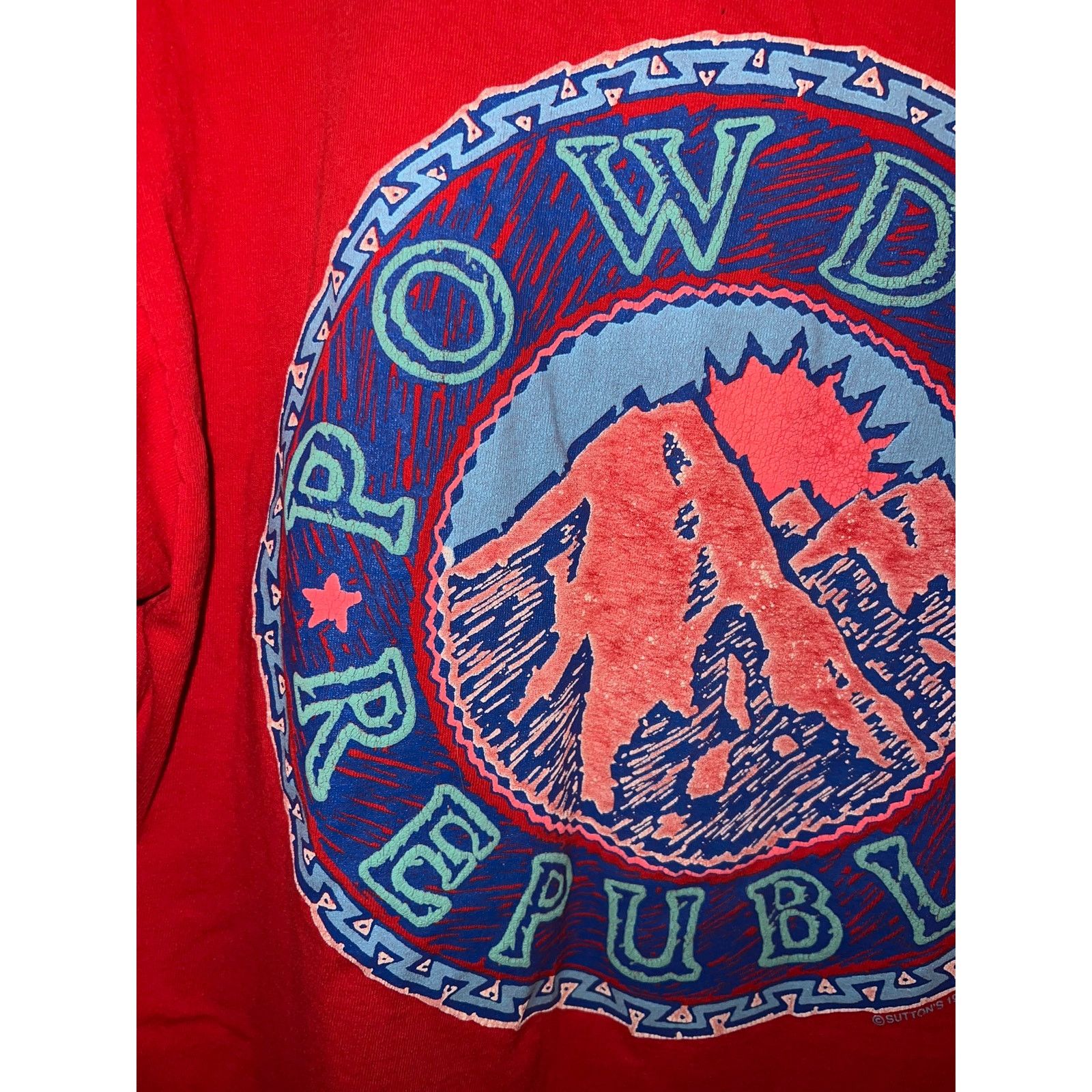 Vintage Vintage Ski Shirt Alpine Style Powder Republic Skiing Tee M Size US M / EU 48-50 / 2 - 8 Thumbnail