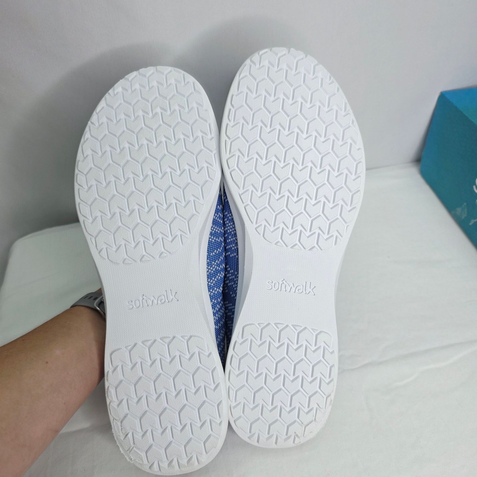 Other SoftWalk Simba Flat Blue Knit Low Top Slip On Sneakers Size US 12 / IT 42 - 10 Thumbnail