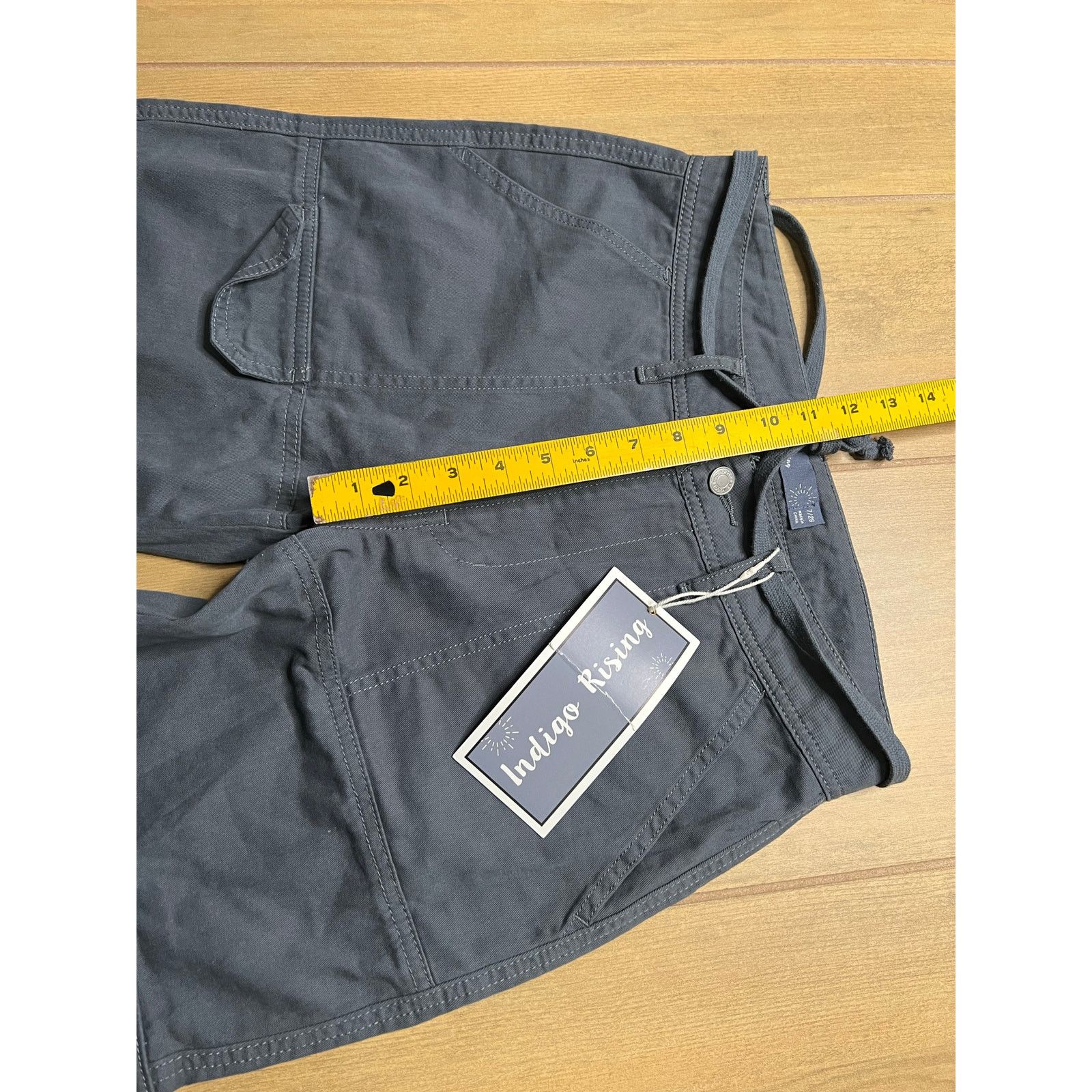 Vintage Indigo Rising Cargo Pants Wide Leg Gray Size 7/28 NWT Y2K Size 27" / US 4 / IT 40 - 7 Thumbnail
