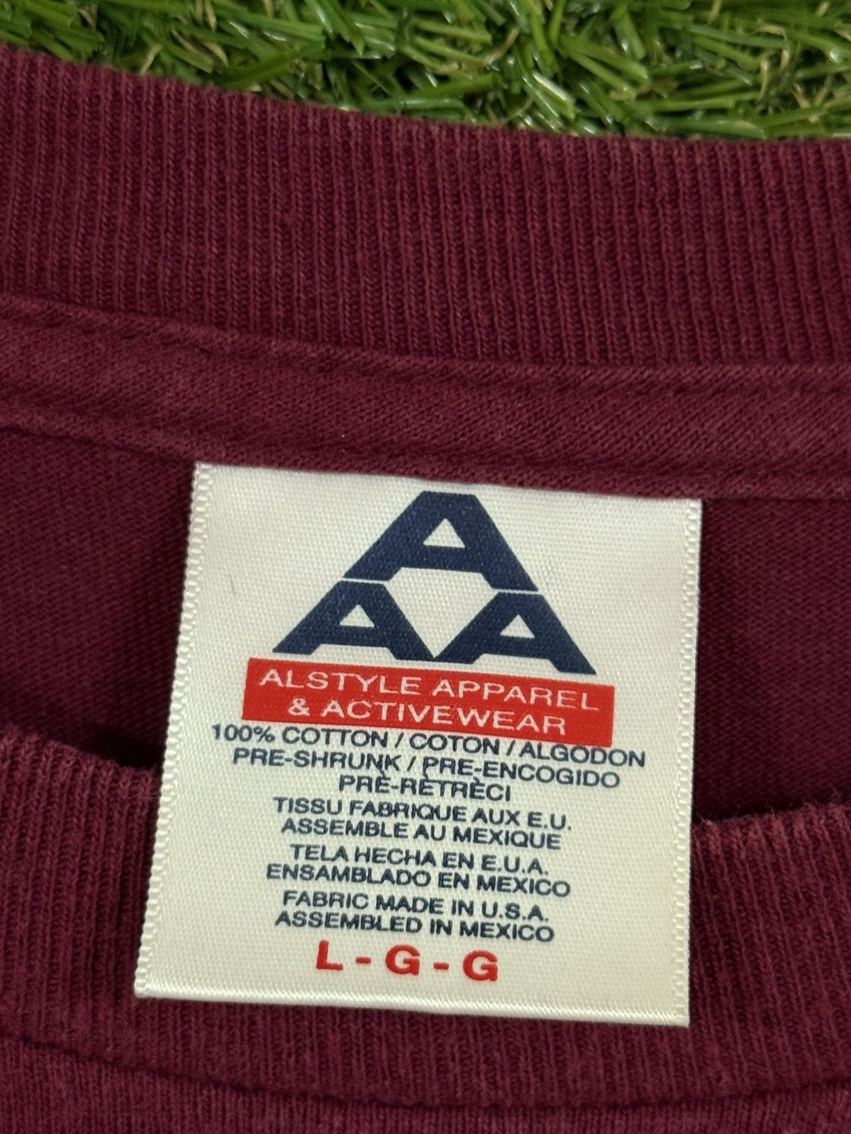 Vintage Vintage Alstyle Christ Christian Prayer Burgundy Tee Large Size US L / EU 52-54 / 3 - 4 Thumbnail
