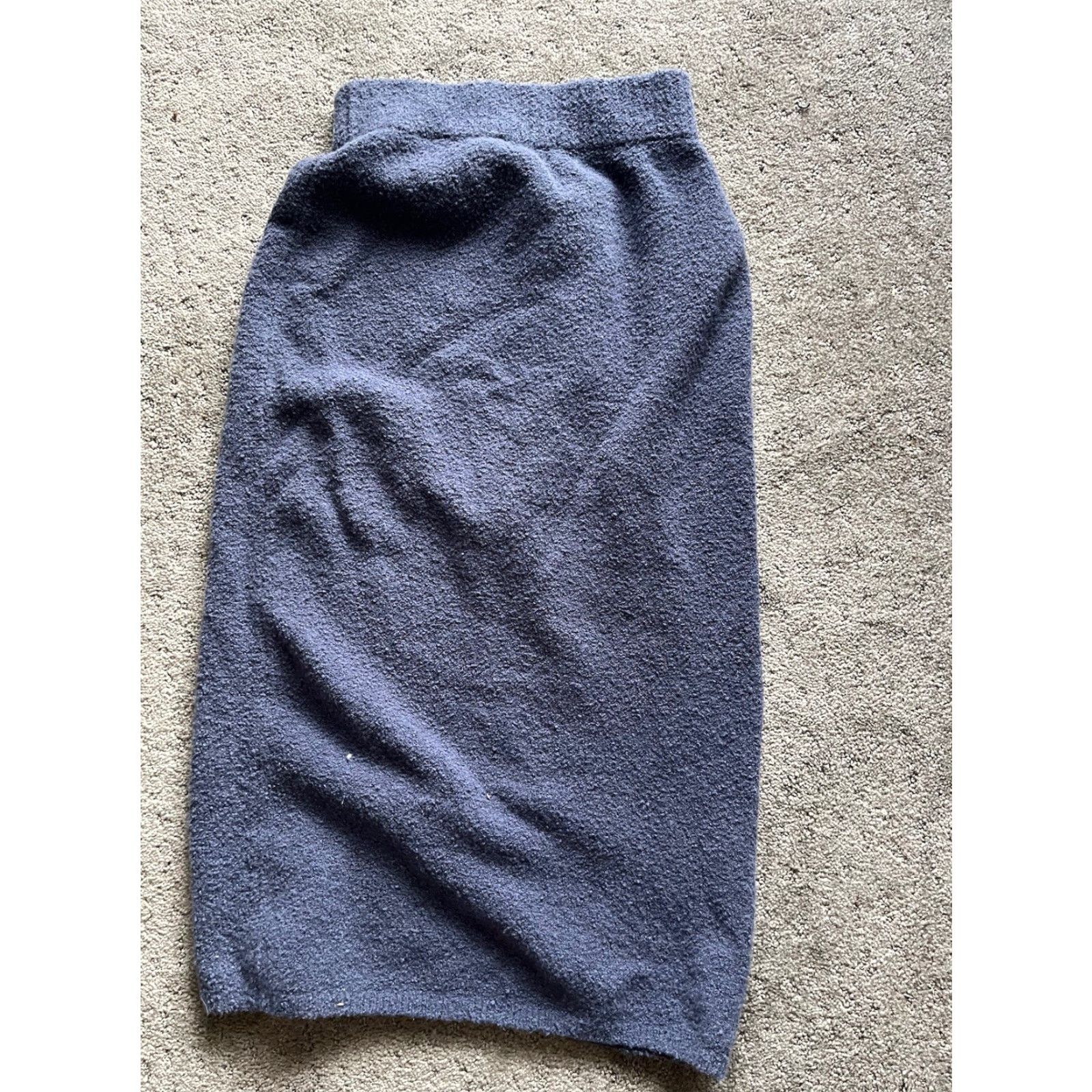Express Express Skirt Women's Midi Blue Fleece Elastic Waist Size S 90s Preppy Dressy Casual Business Size 28" / US 6 / IT 42 - 3 Thumbnail