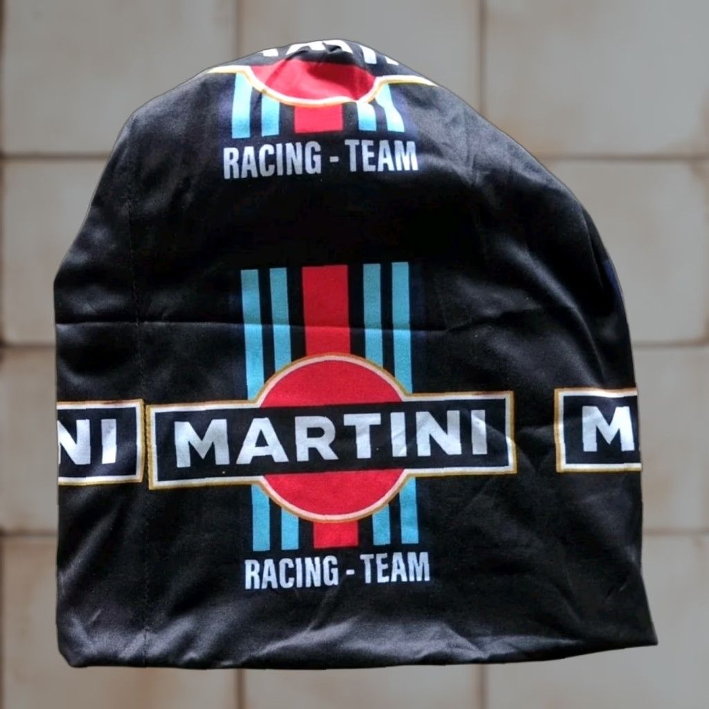 Vintage Porsche Skull Cap / New / Free Shipping Black Red Blue One Size Unisex Adults Racing Team Martini Size ONE SIZE - 1 Thumbnail