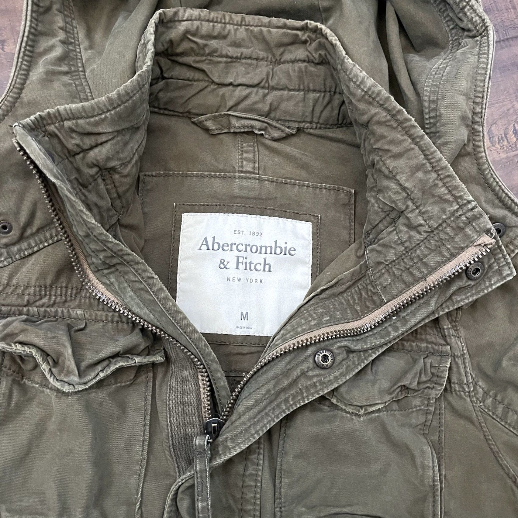 Abercrombie & Fitch VINTAGE Abercrombie & Fitch M65 Army Jacket Men Medium Green Cotton Military Coat Fall Winter Size US M / EU 48-50 / 2 - 6 Thumbnail