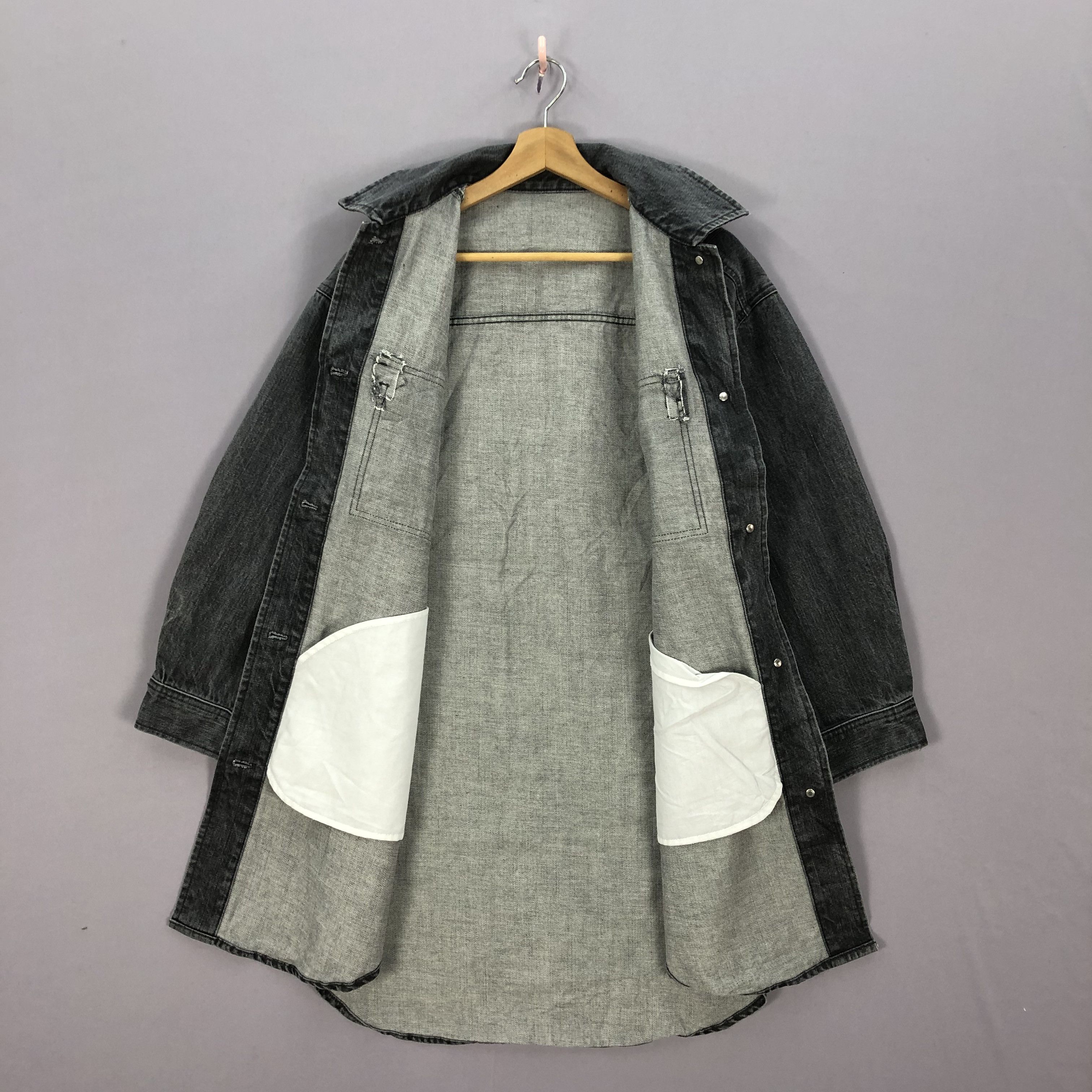 GU Vintage Japanese Denim Jeans Long Jacket Shirt Button Ups Size US L / EU 52-54 / 3 - 7 Thumbnail