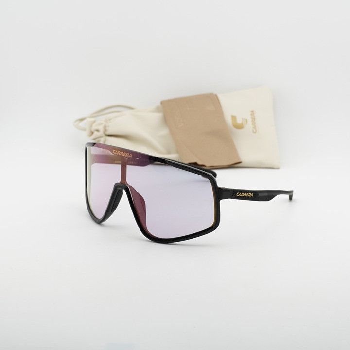 Carrera Carrera CARRERA 4017/S 0807 TE Sunglasses Black Shield Frame Size ONE SIZE - 9 Thumbnail