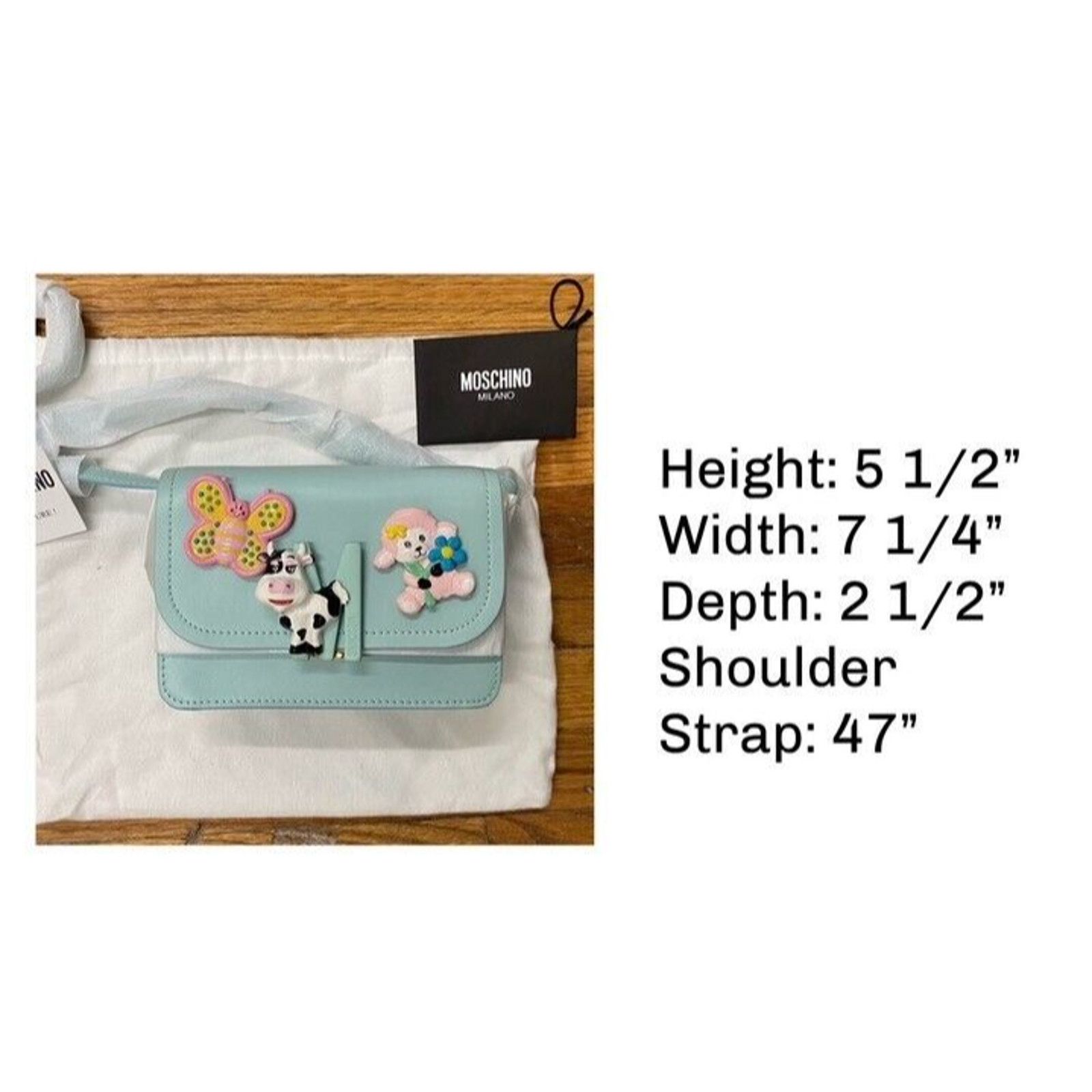 Moschino SS22 MOSCHINO Couture Jeremy Scott Calico Turquoise Bag Size ONE SIZE - 6 Thumbnail