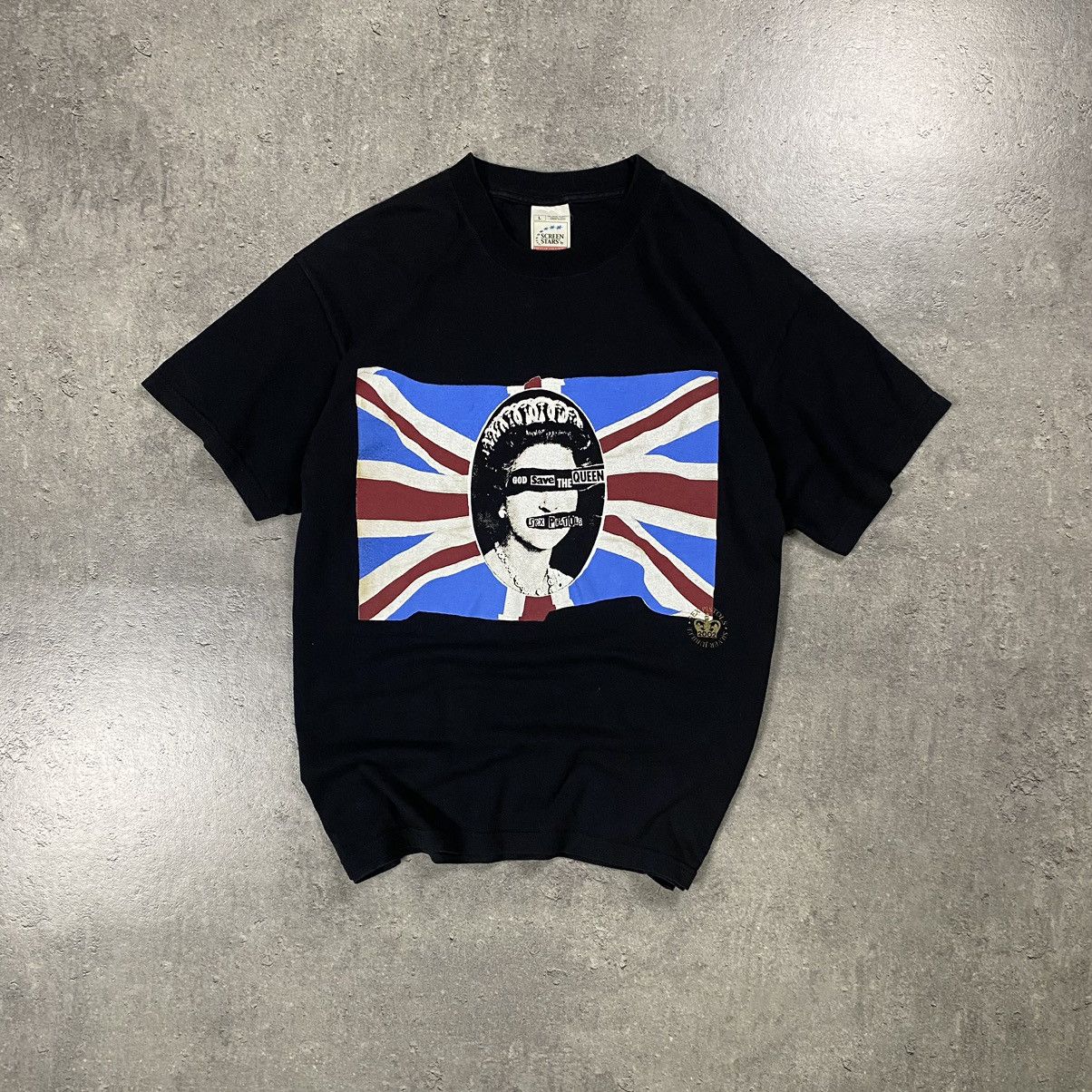 Band Tees × Japanese Brand × Vintage Sex Pistols 2002 Screen Stars God Save the Queen T-Shirt Size US L / EU 52-54 / 3 - 1 Thumbnail