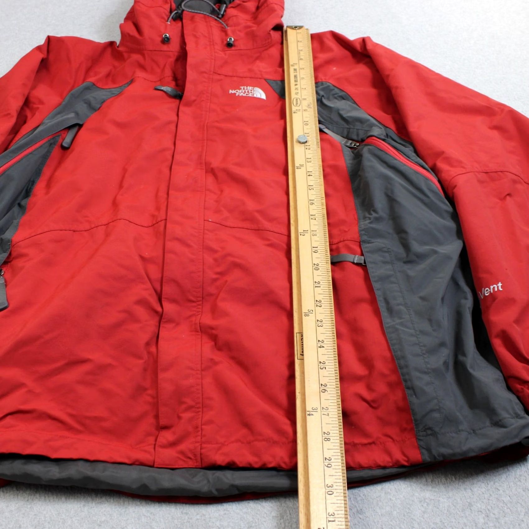 The North Face North Face Coat Men 2XL Red Gray HyVent Hooded Jacket Waterproof Snowboard Winter Size US XXL / EU 58 / 5 - 6 Thumbnail