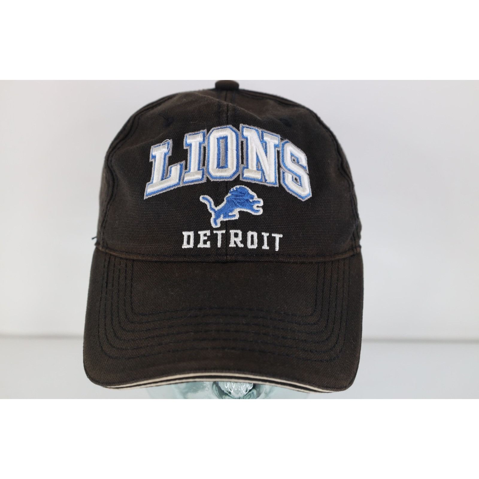Vintage Vintage Distressed Block Letter Detroit Lions Football Hat Size ONE SIZE - 1 Thumbnail