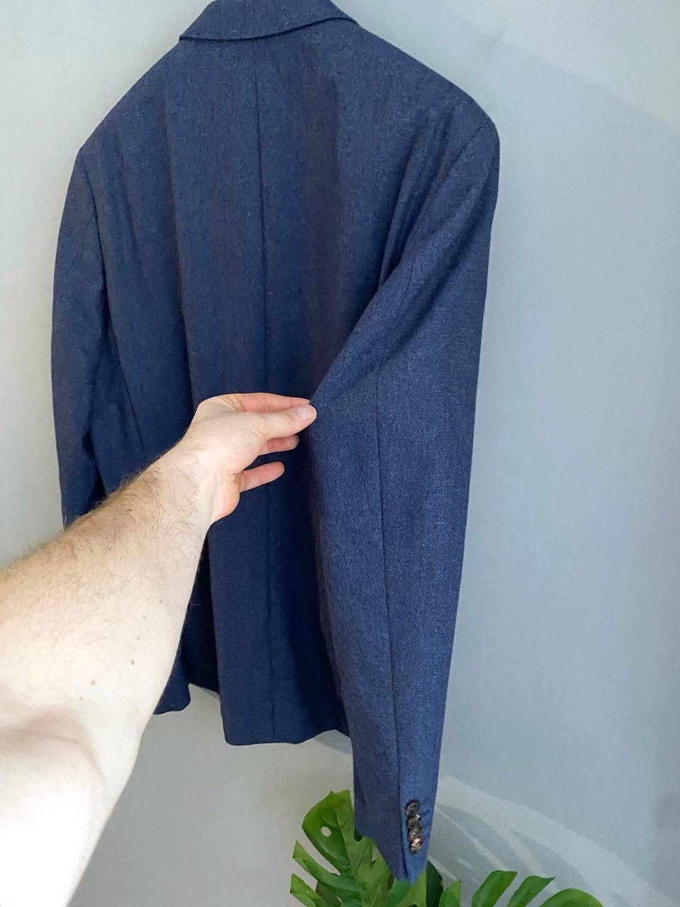 Vitale Barberis Canonico Yves Gerard x Vitale Barberis Wool/Silk Blue Blazer, Size 56 Size 54R - 12 Thumbnail