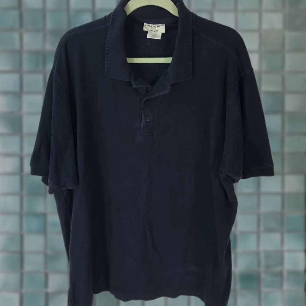 Vintage VINTAGE Knightsbridge Mens Short Sleeves Collared Navy Blue Golf Polo T Shirt Size 2X Size US XXL / EU 58 / 5 - 1 Thumbnail