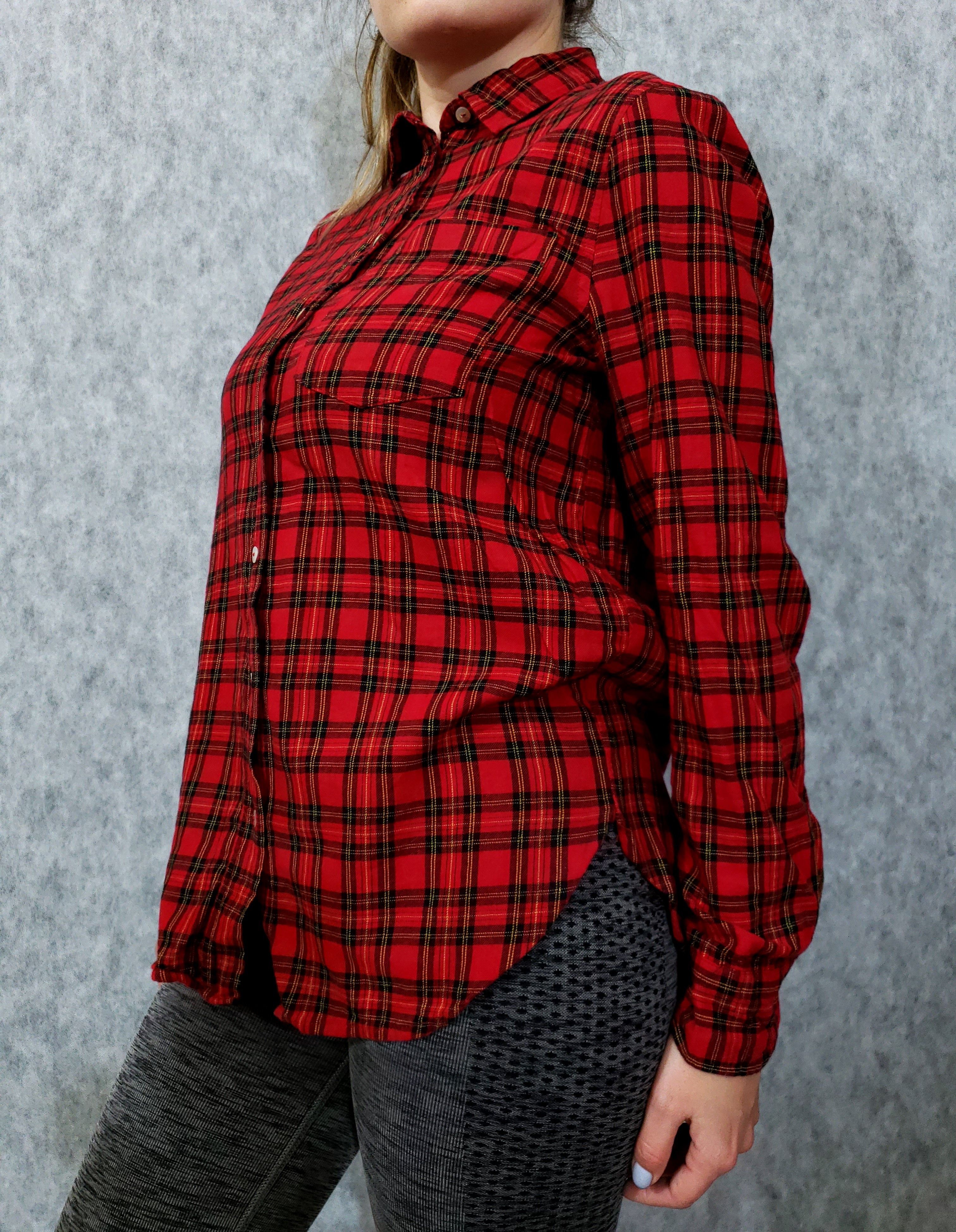 H&M H&M Checkered coton Long Sleeve Collared Top Shirt Size M / US 6-8 / IT 42-44 - 6 Thumbnail
