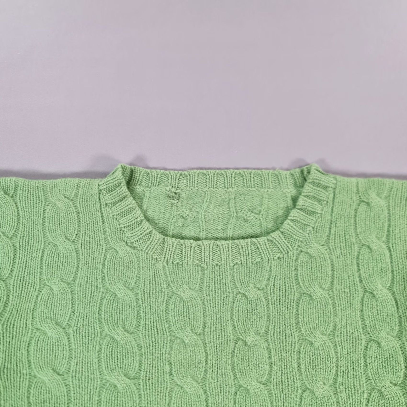 Polo Ralph Lauren Polo Ralph Lauren Womens Jumper Green XS 100% Cashmere Cable Knit Pullover Size XS / US 0-2 / IT 36-38 - 2 Thumbnail