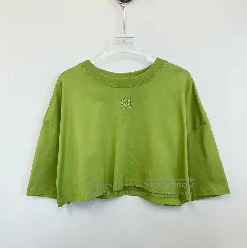 Loewe Loewe Green Cropped T-Shirt for Women . Size XS / US 0-2 / IT 36-38 - 1 Thumbnail