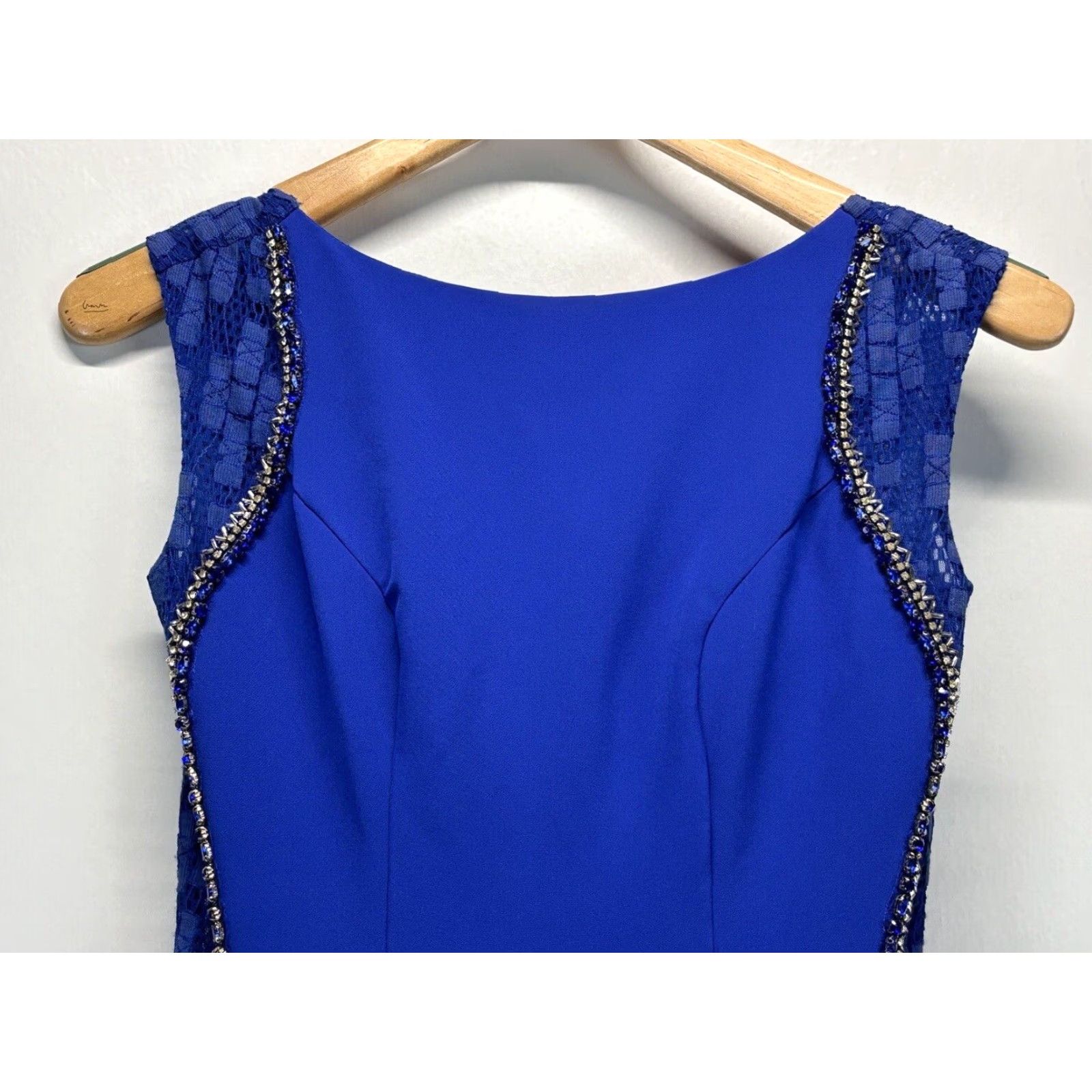 Mac Duggal Mac Duggal Women's Prom Pageant Gown Dress Size 4 Mermaid Blue Sleeveless Open Back Long Skirt Size 27" / US 4 / IT 40 - 2 Thumbnail