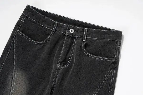 Jean Y2k Washed Gradient Hombre Loose Flared Jeans Trousers Size US 30 / EU 46 - 6 Thumbnail